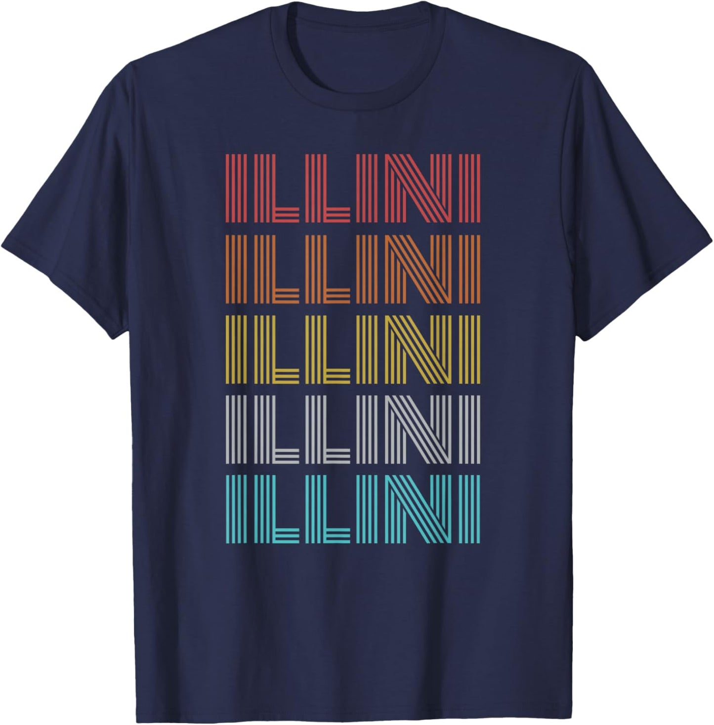 Retro Vintage Illini T-Shirt - T-Shirt | Navy