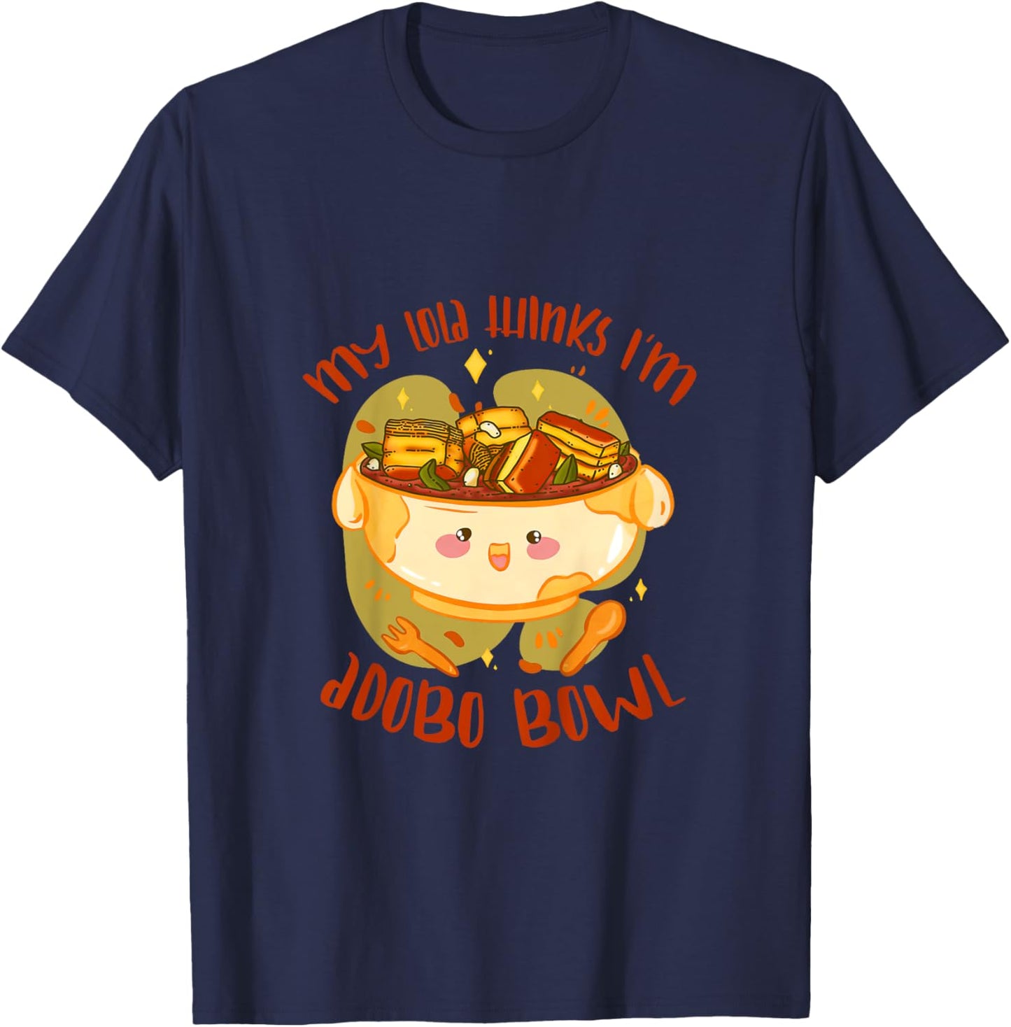 Kids My Lola Thinks I'm Adobo Bowl Filipino Baby Shower Pregnancy T-Shirt - T-Shirt | Navy