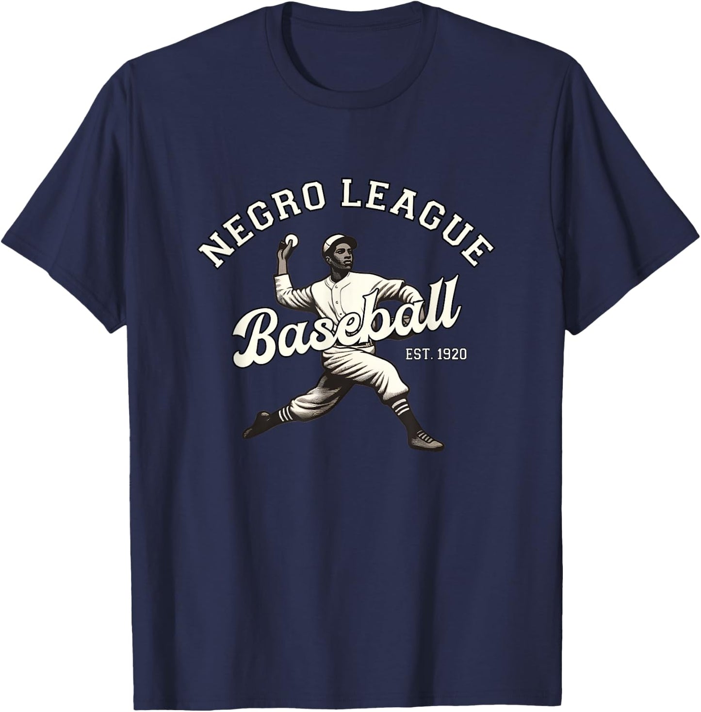 Vintage Negro League Baseball Black History Month T-Shirt - T-Shirt | Navy