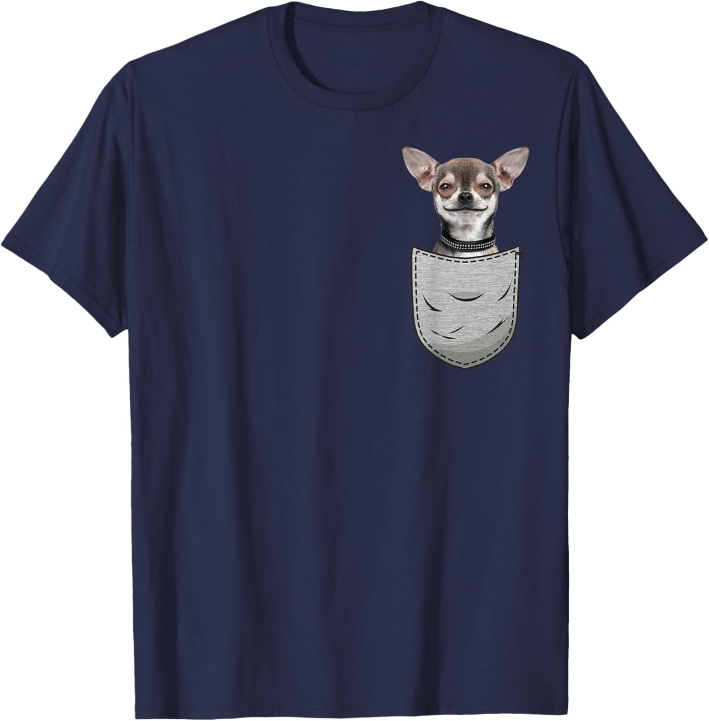 Chihuahua Chi Chi Hua hua Techichi Pocket Dog Owners Men Women Girls Kids T-Shirt - T-Shirt | Navy