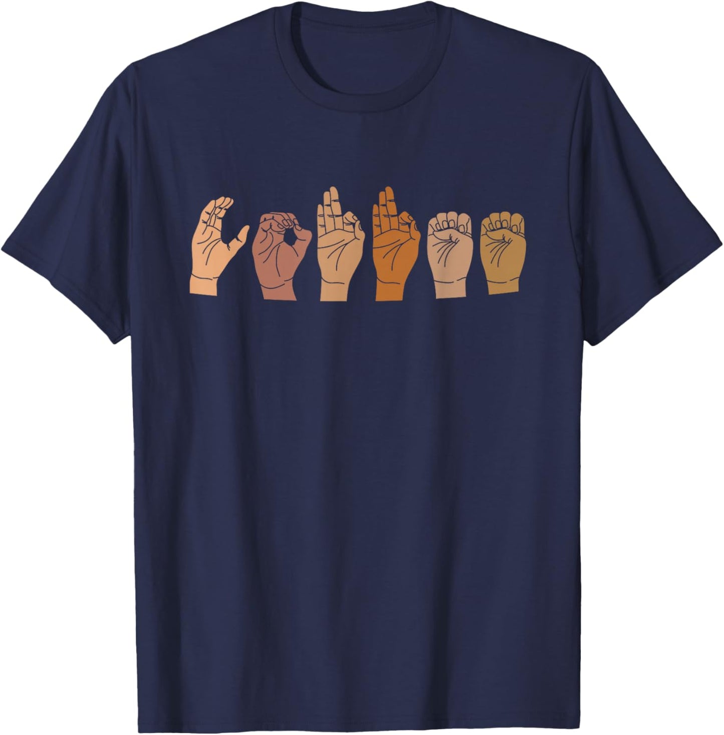 Coffee Asl T-Shirt - T-Shirt | Navy