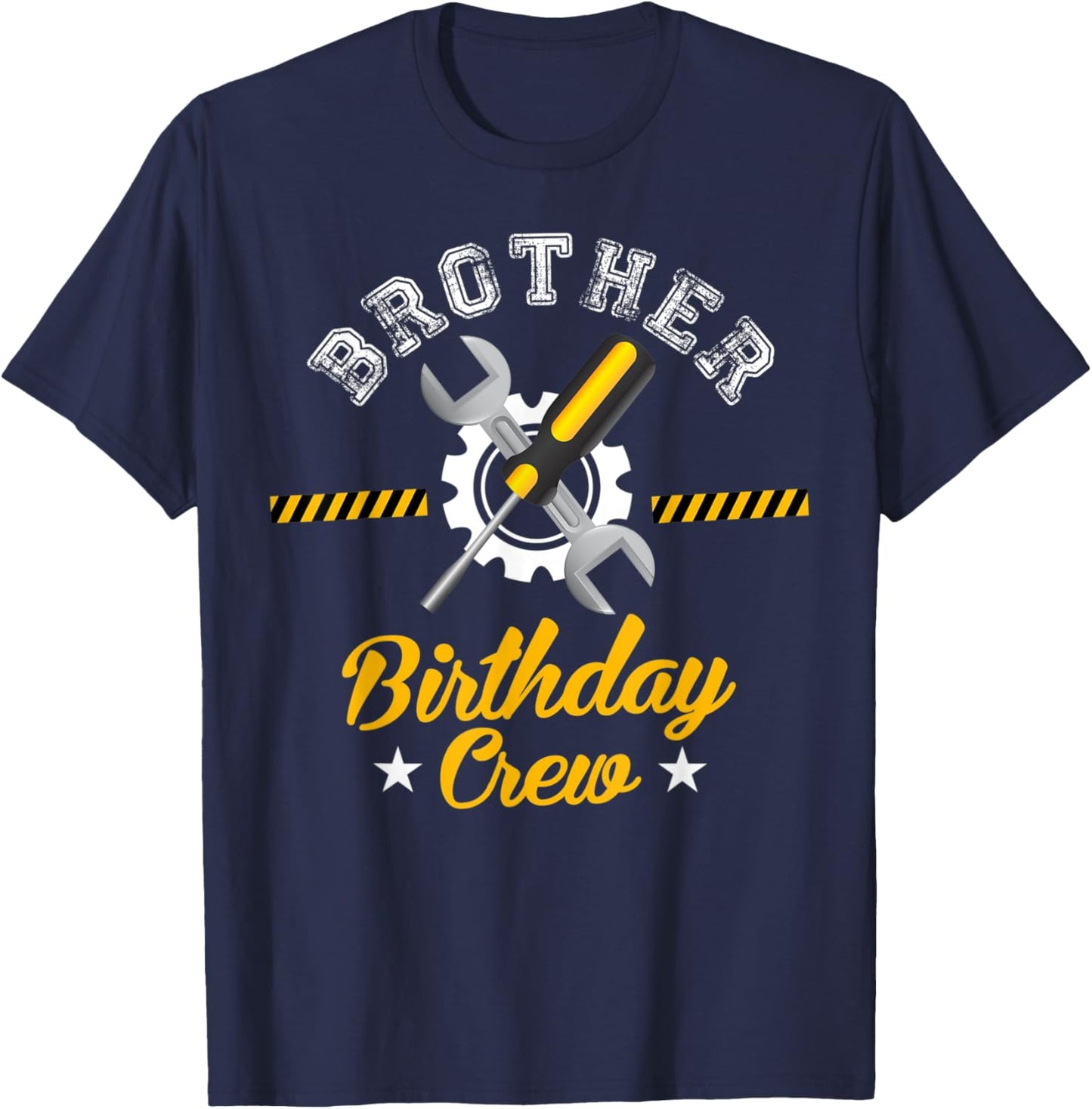 Brother Birthday Crew Matching Family Mechanic Repairman T-Shirt - T-Shirt | Navy