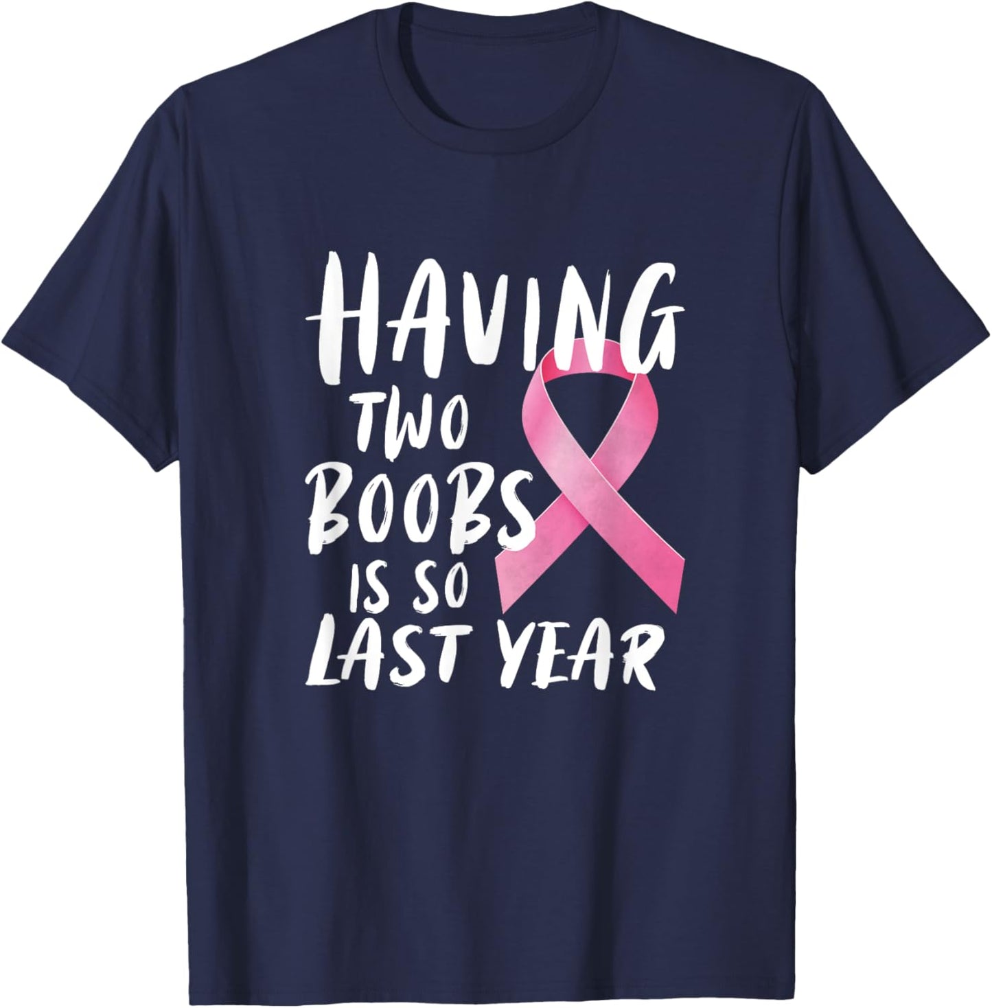 Funny Breast Cancer Design - Mastectomy Recovery T-Shirt - T-Shirt | Navy