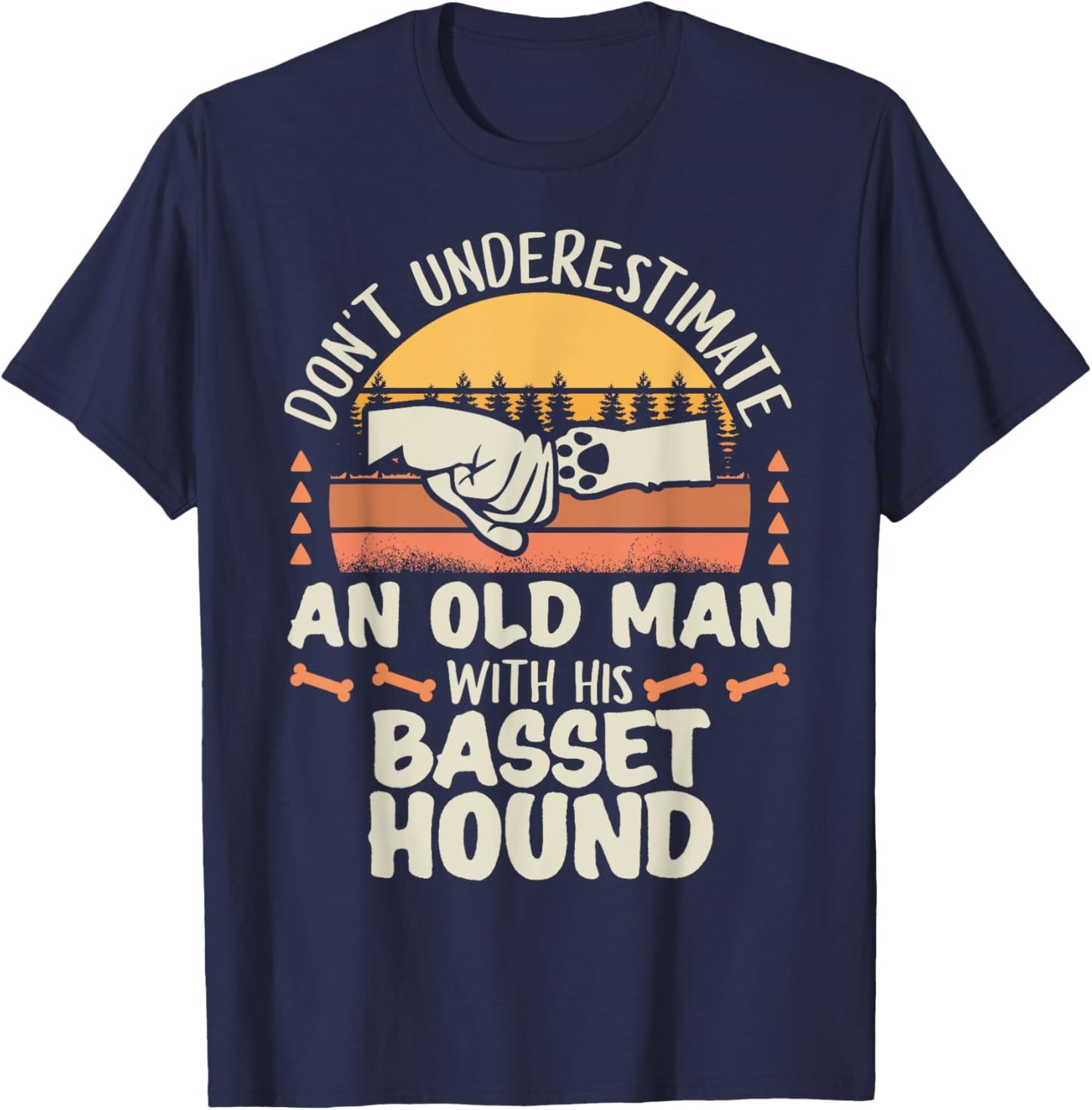 Basset Hound Shirt Men Women Dog Mom Dog Lover T-Shirt - T-Shirt | Navy