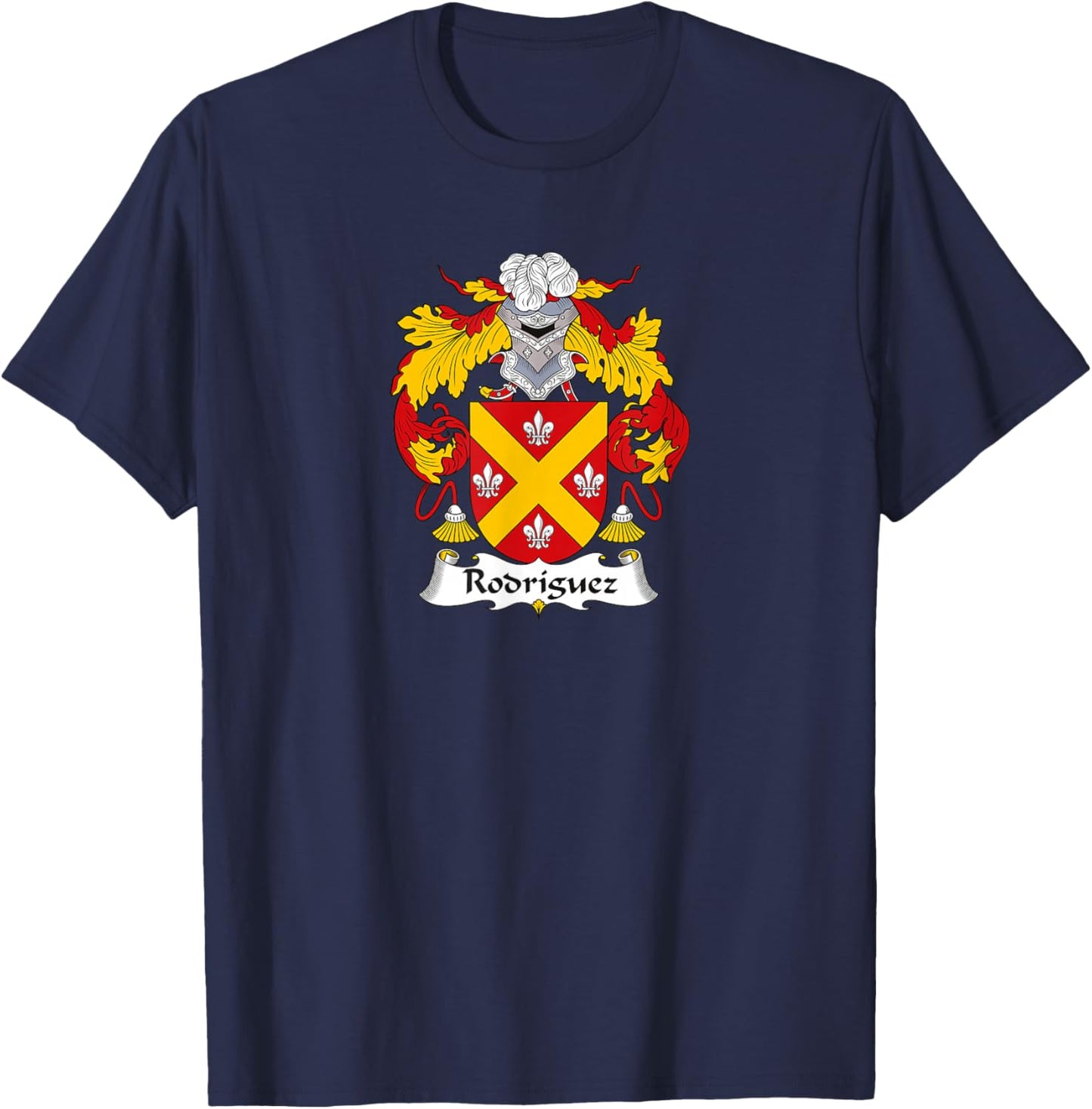 Rodriguez Coat of Arms - Family Crest T-Shirt - T-Shirt | Navy