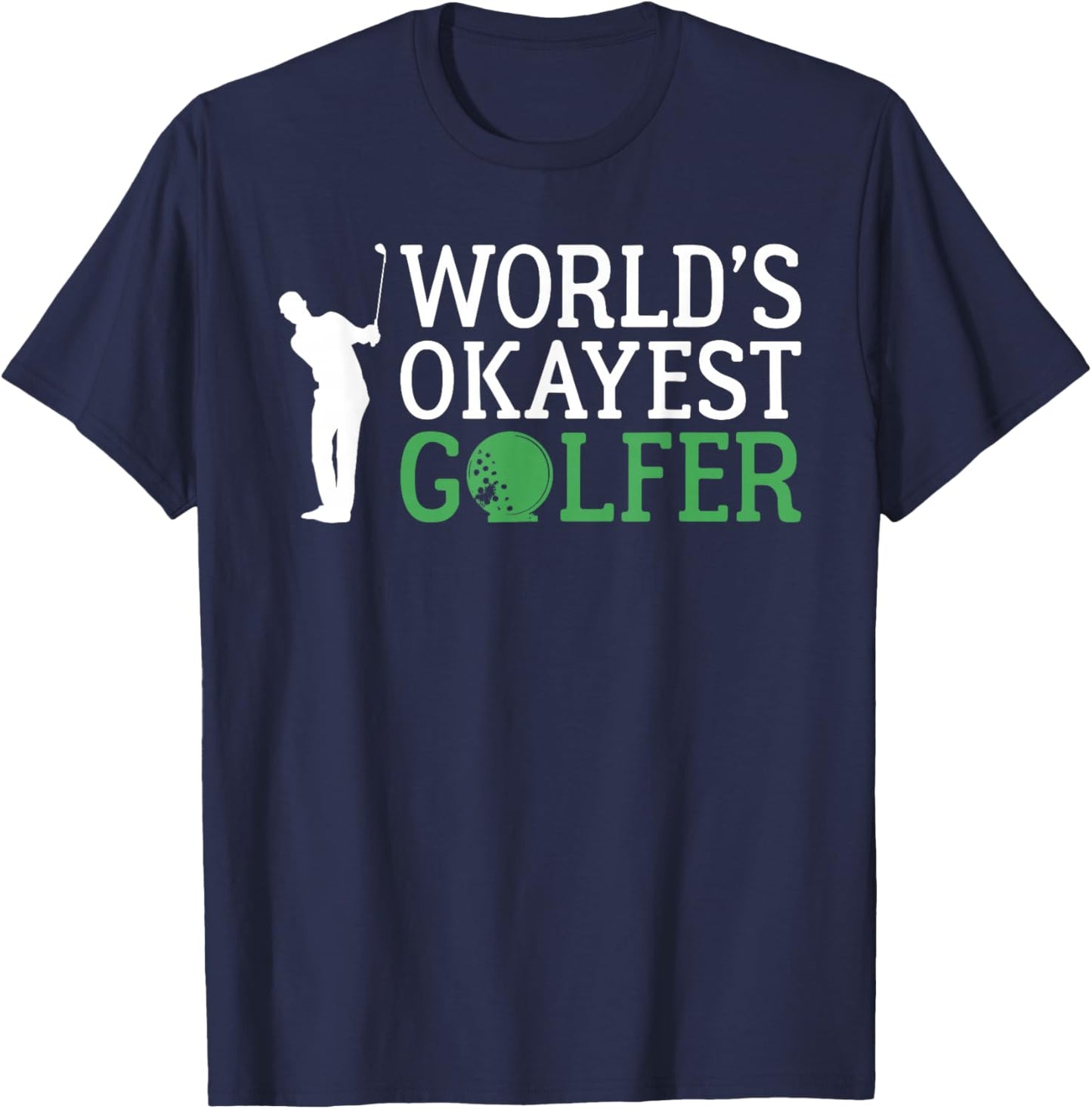Golfer Gifts & Accessories -Adults Black Small Classic Fit Short Sleeve T-Shirt - T-Shirt | Navy
