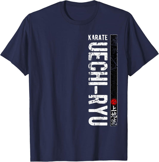Uechi Ryu Karate Do Martial Arts Japan Belt Retro MMA T-Shirt - T-Shirt | Navy