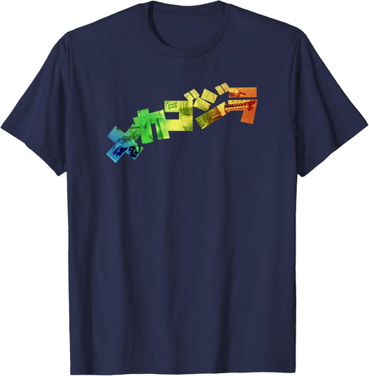 Godzilla Official Mechagodzilla Japanese Logo - Black, -Adult, Short Sleeve, Small T-Shirt - T-Shirt | Navy