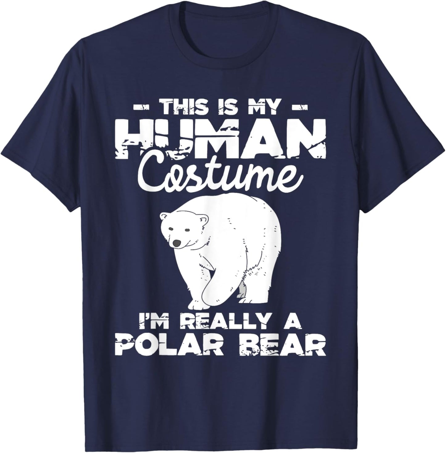 Human Costume - Polar Bear Lover Zookeeper Wildlife T-Shirt - T-Shirt | Navy