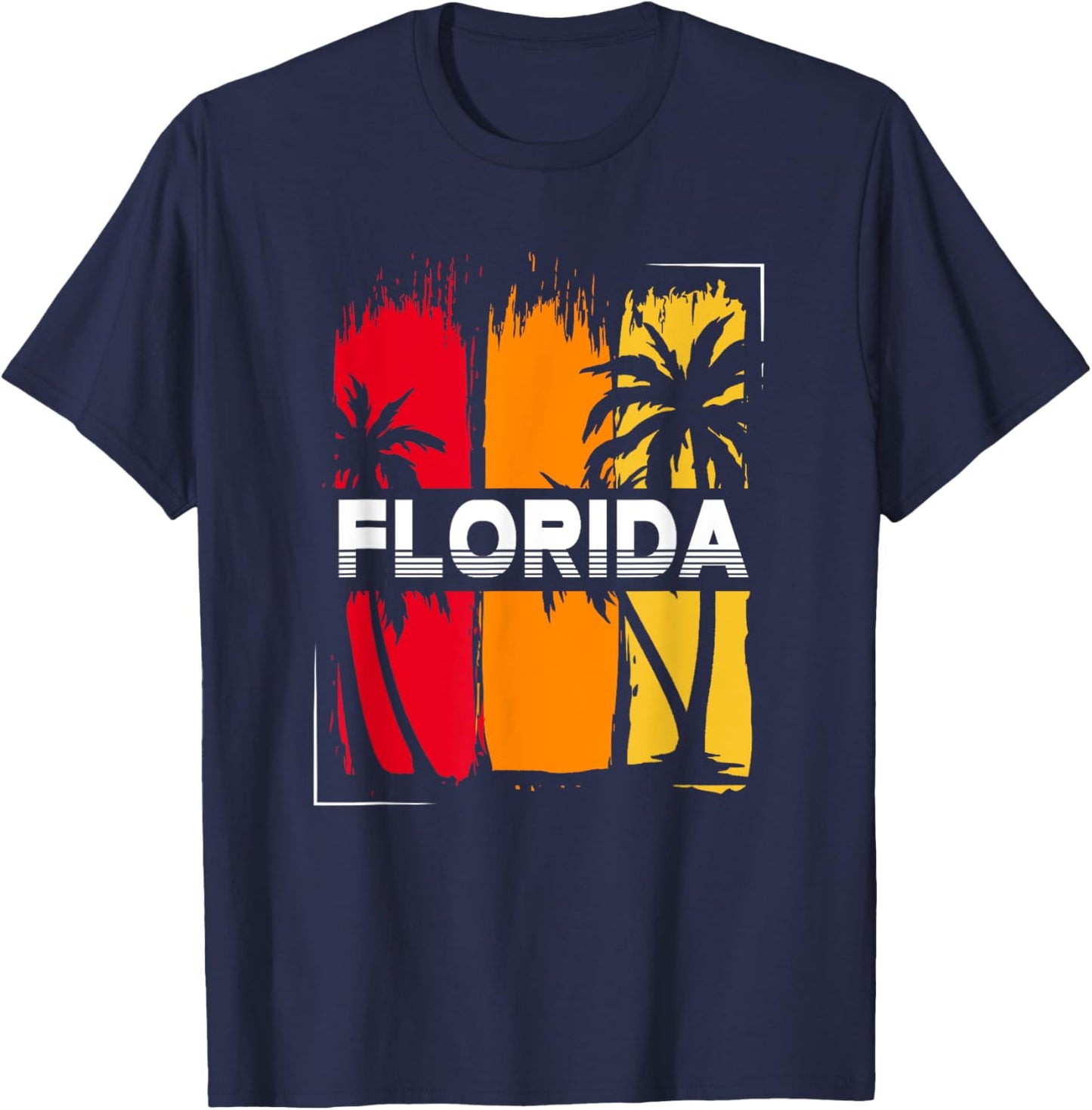 Retro Tropical Summer Vacation South Beach FL Miami Florida Women Kids T-Shirt - T-Shirt | Navy