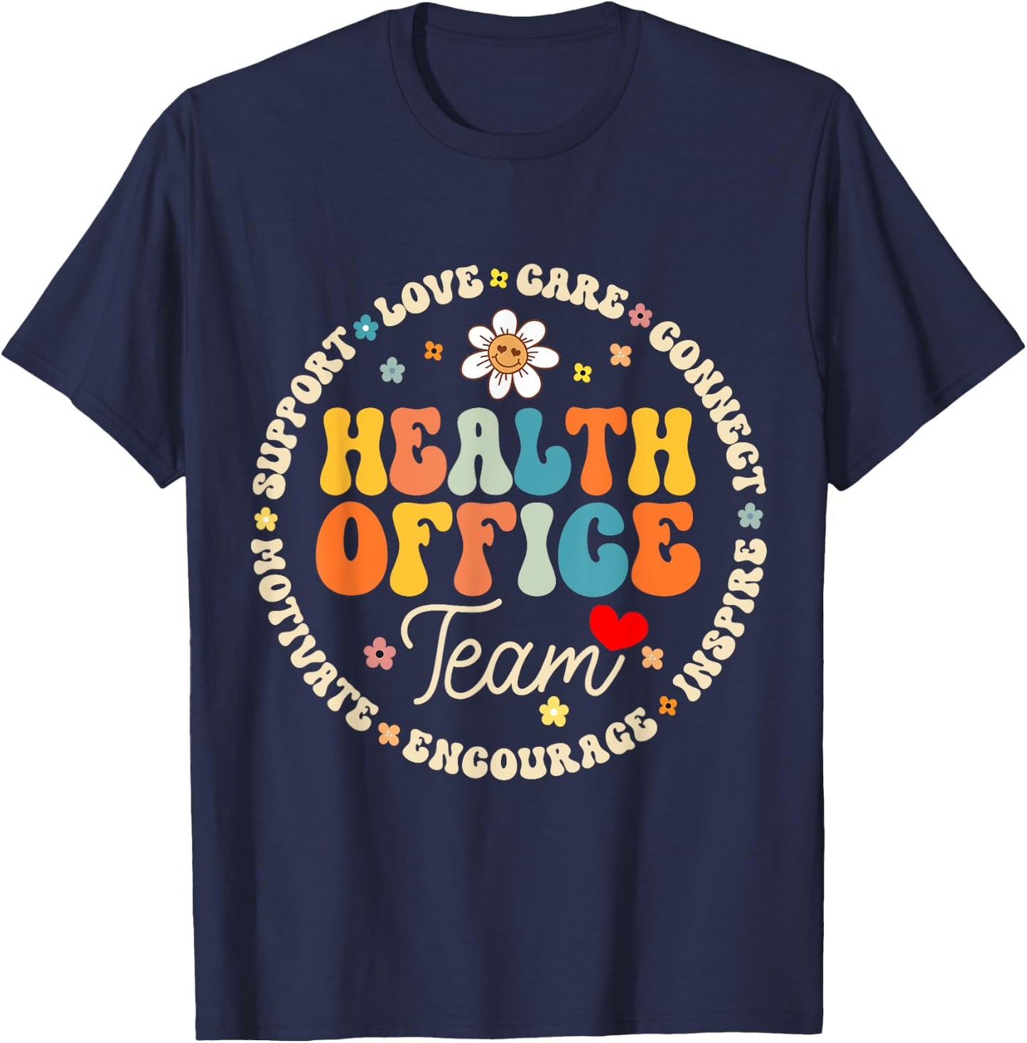 Health Office Team School To School & Appreciation Week T-Shirt - T-Shirt | Navy