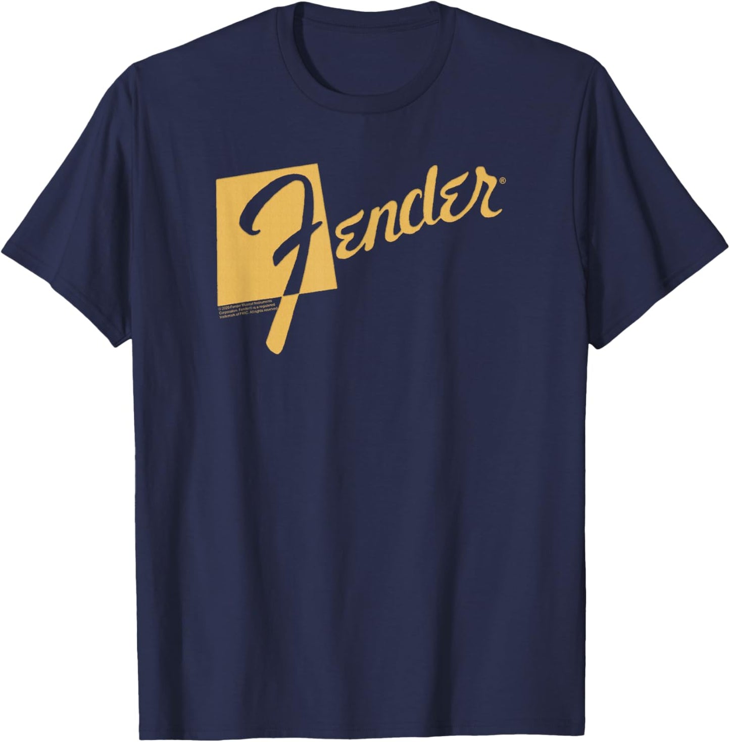 Fender Retro Text Logo T-Shirt - T-Shirt | Navy