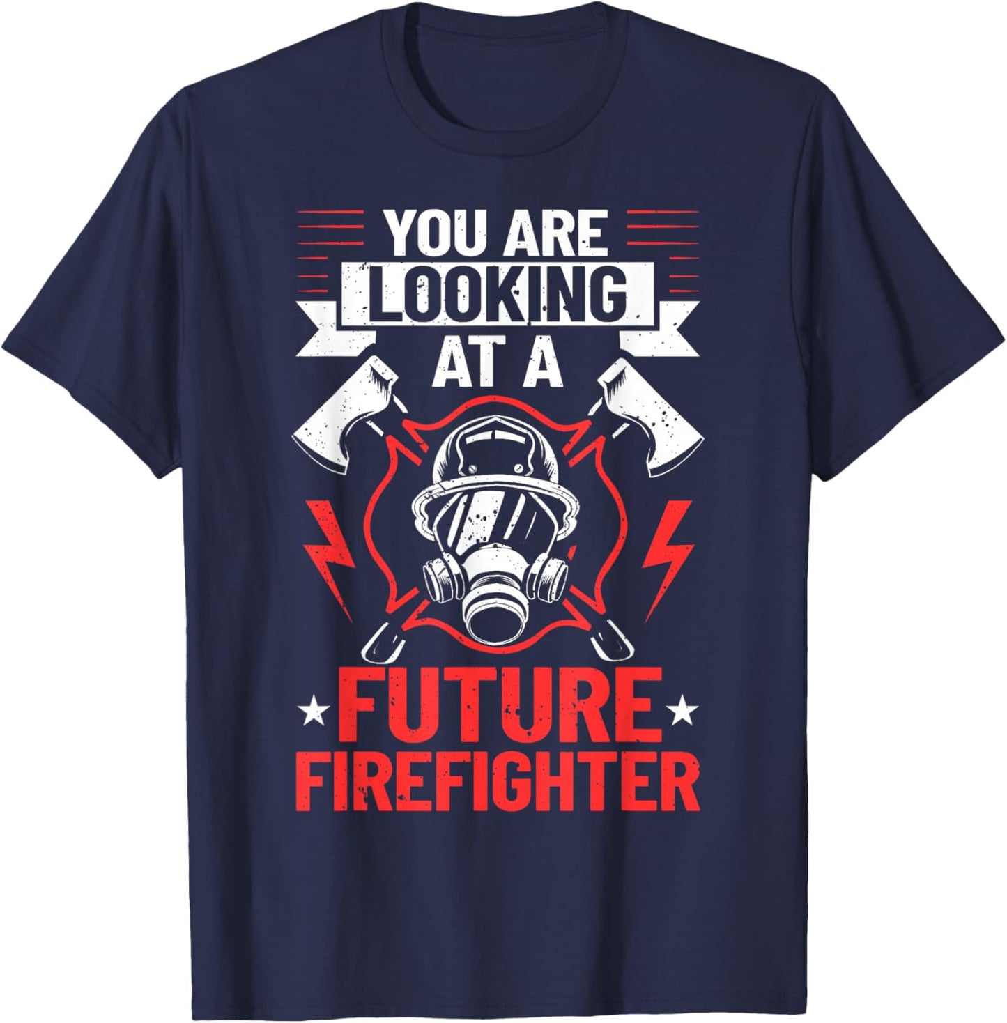 Firefighter Costume Firefighter Outfit Future Firefighter T-Shirt - T-Shirt | Navy