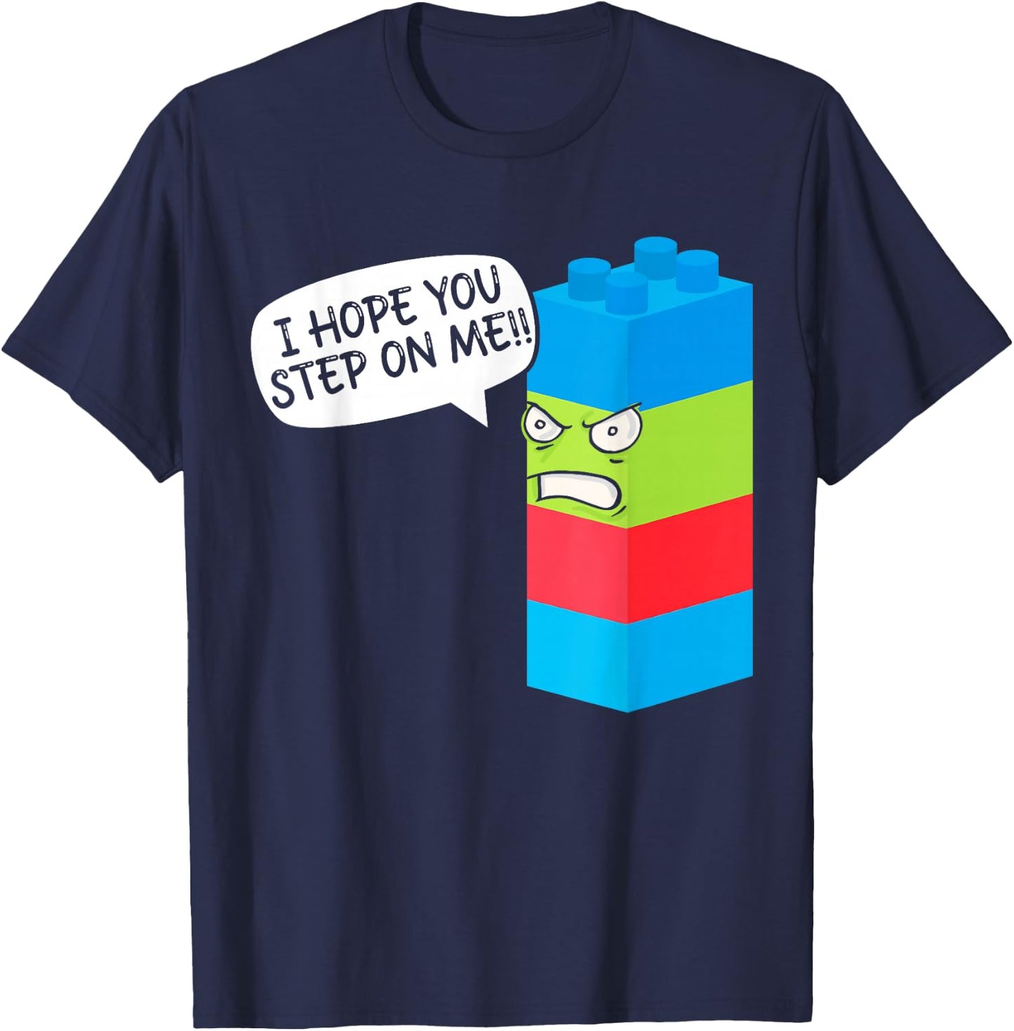 Master Builder Bricks Blocks Play Toys T-Shirt - T-Shirt | Navy