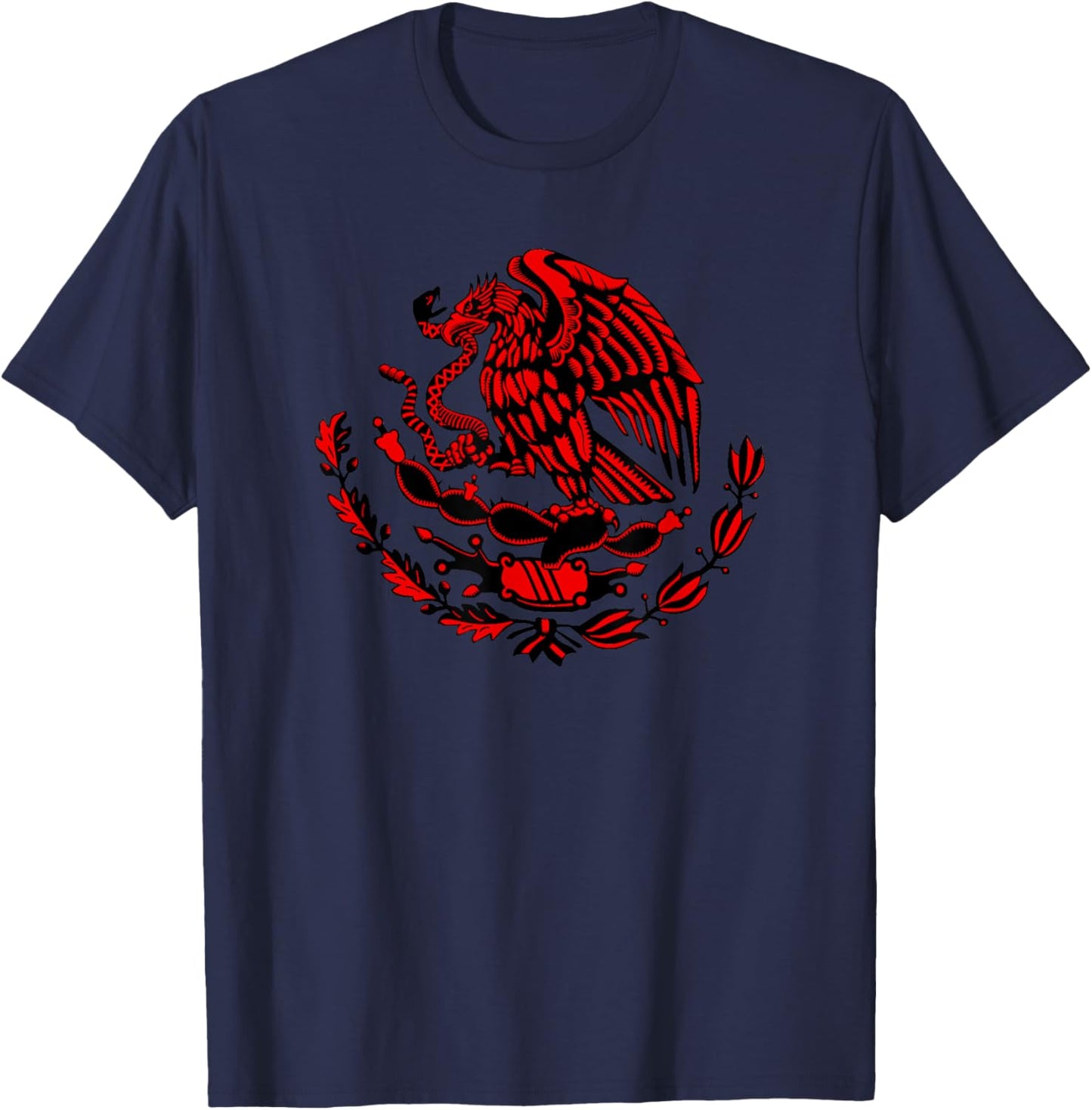 Mexican Eagle Shield T-Shirt - T-Shirt | Navy