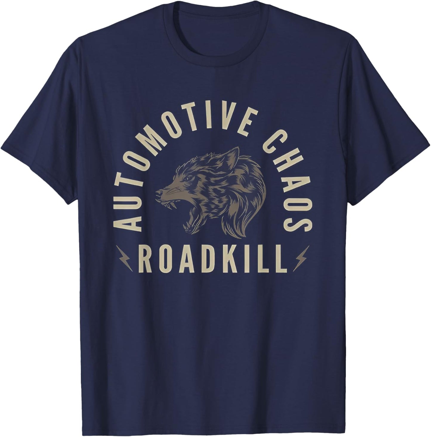 Roadkill Coyote motortrend , Small, Black T-Shirt - T-Shirt | Navy