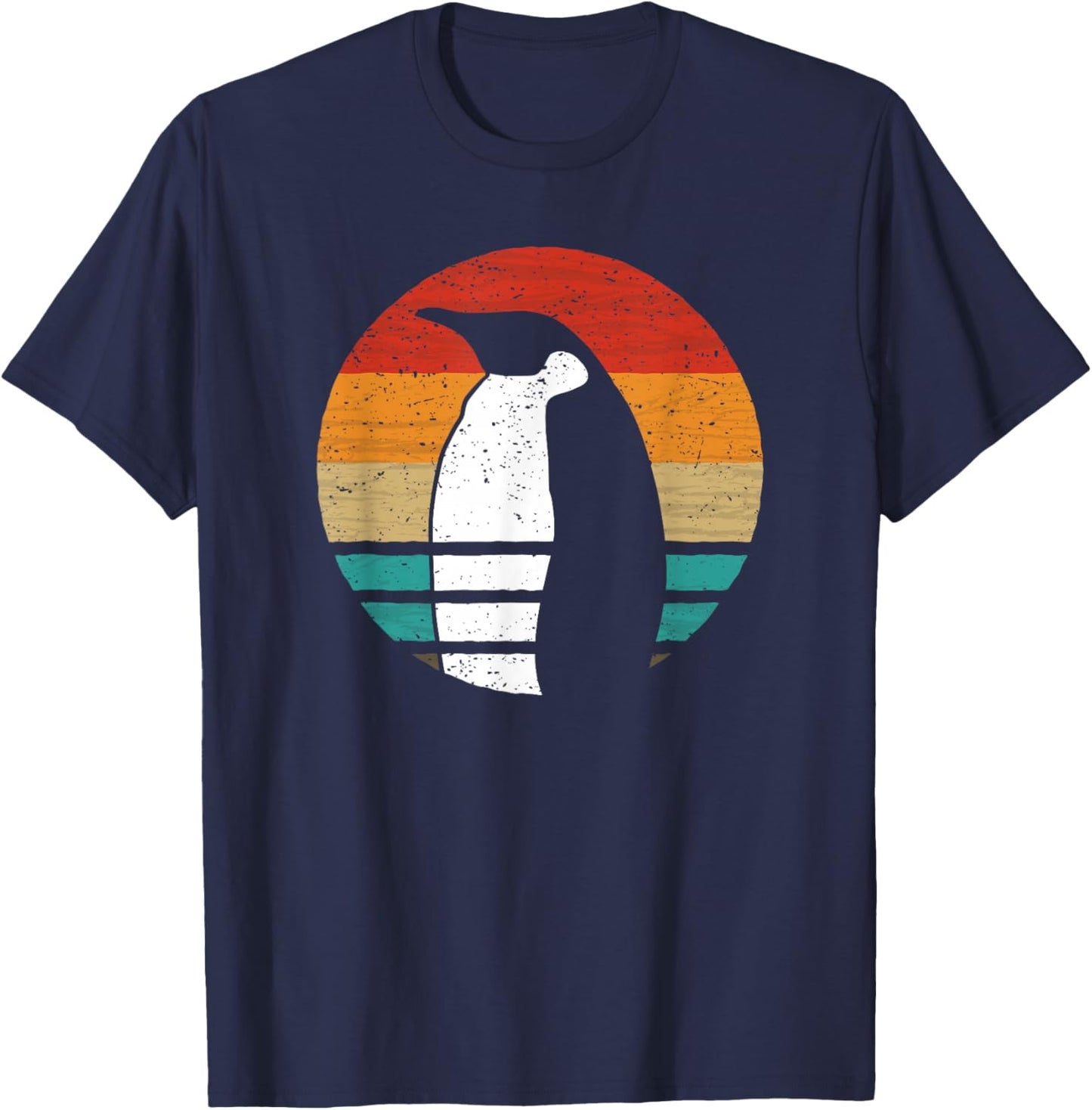 Penguin Retro Style Vintage T-Shirt - T-Shirt | Navy