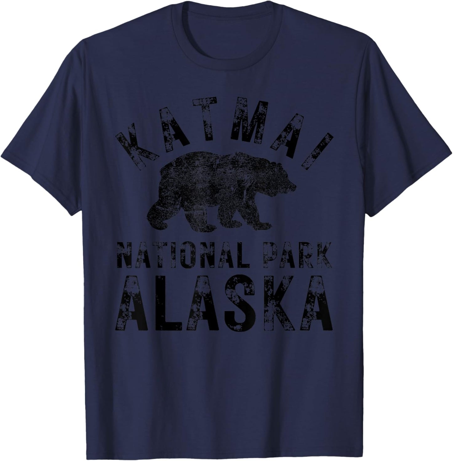 Katmai National Park Alaska Bear Hike Outdoors T-Shirt - T-Shirt | Navy