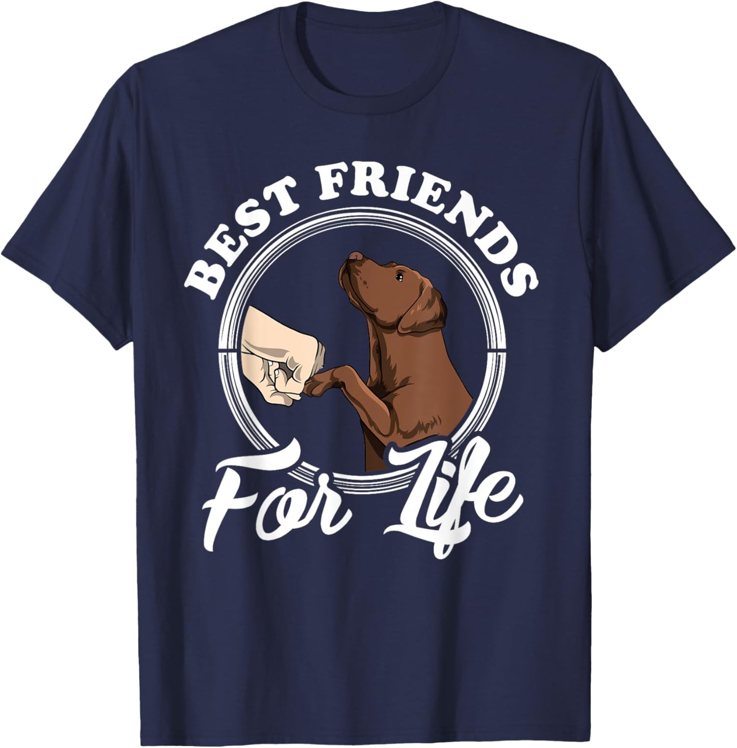 Chocolate Labrador Design Funny Chocolate Labrador Lovers T-Shirt - T-Shirt | Navy