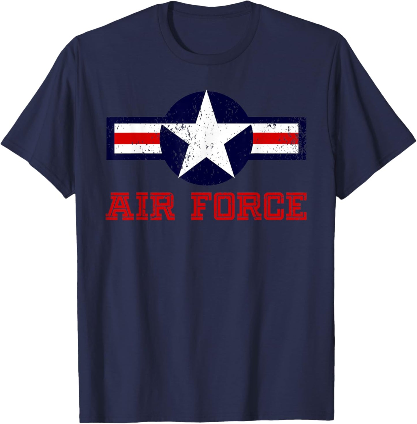 Air Force Vintage Roundel - USA American Flag Star Patriotic T-Shirt - T-Shirt | Navy