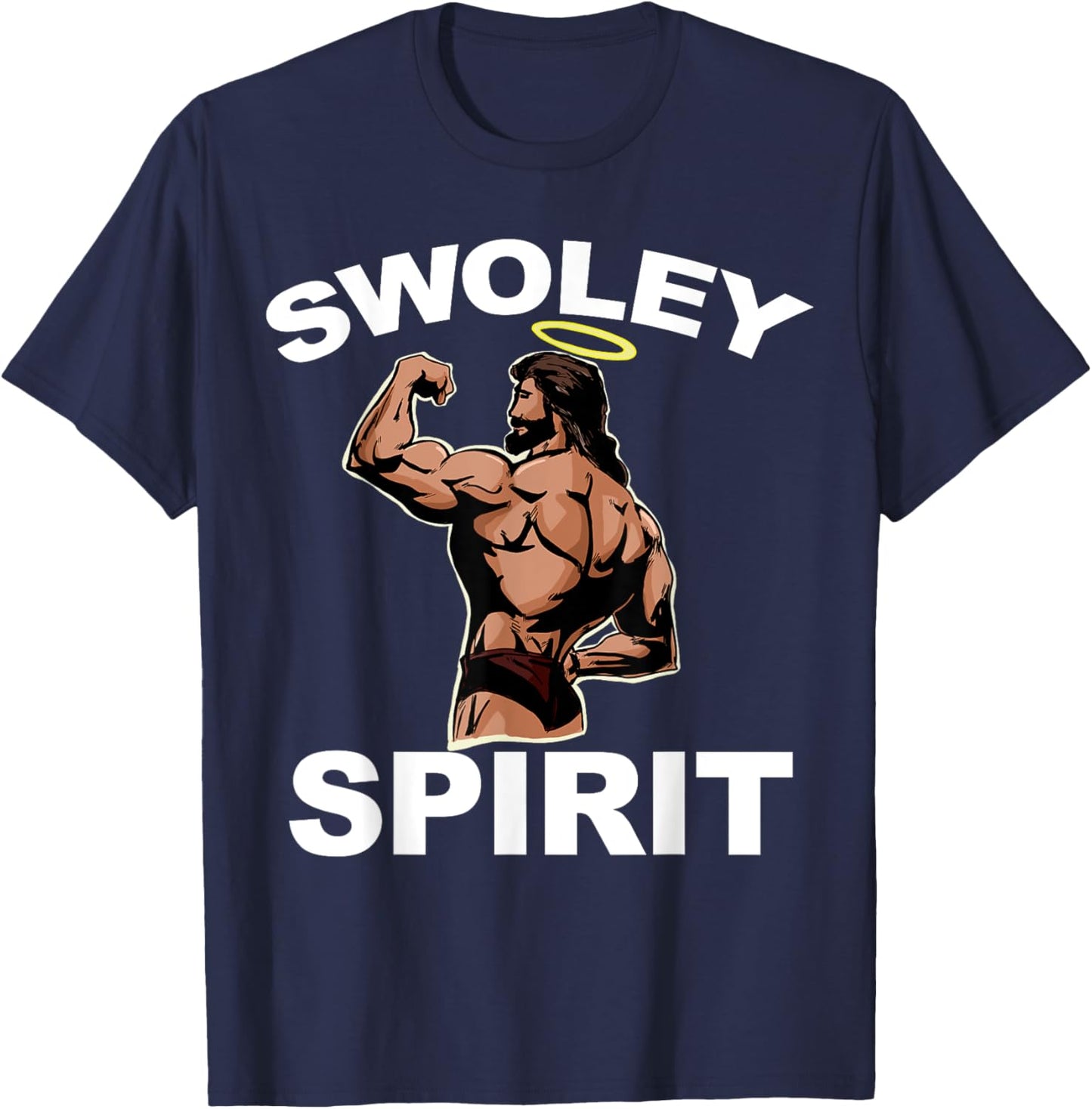 Swoley Spirit Jesus swole Jesus T-Shirt - T-Shirt | Navy
