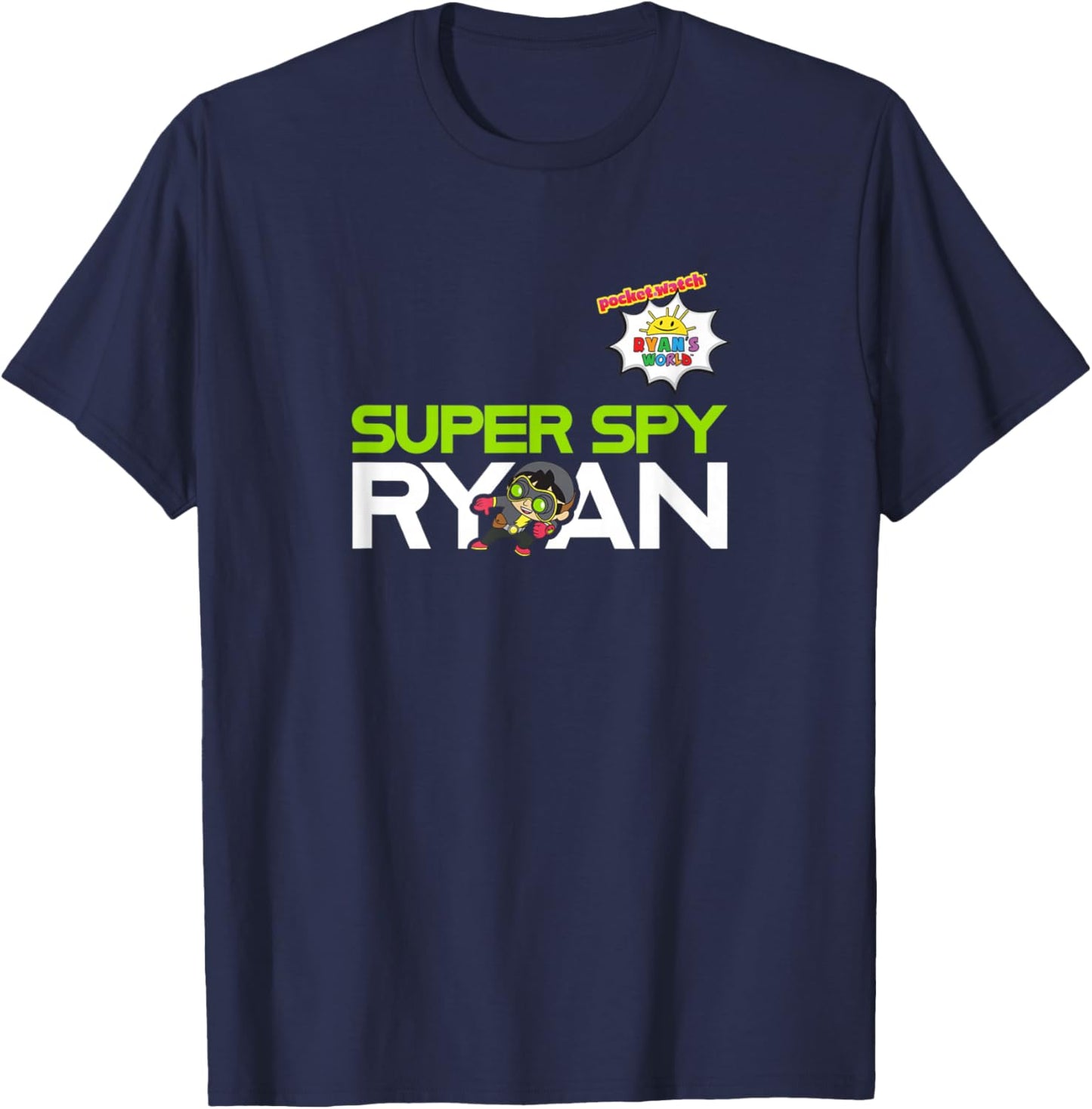 Ryan's World Super Spy Logo T-Shirt - T-Shirt | Navy