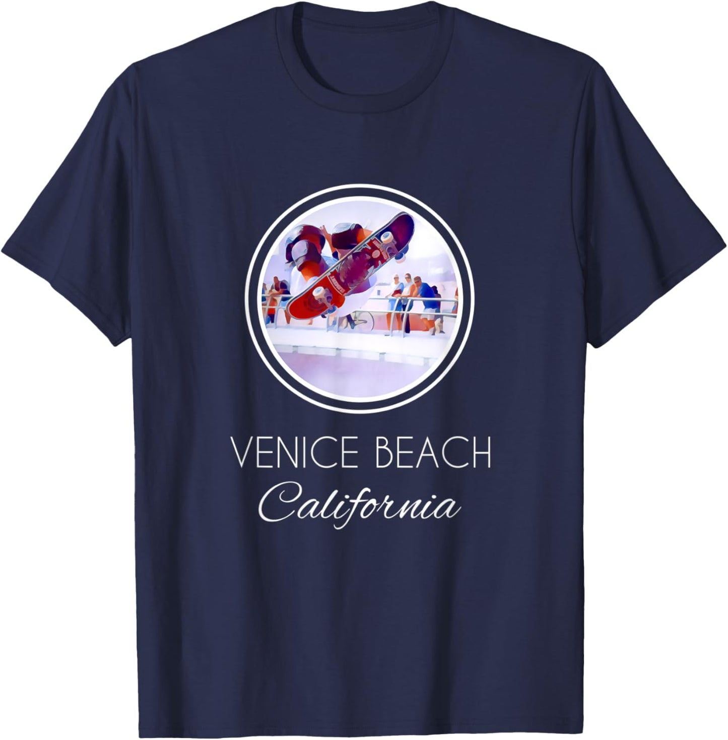 VENICE BEACH - California Skater Women T-Shirt - T-Shirt | Navy
