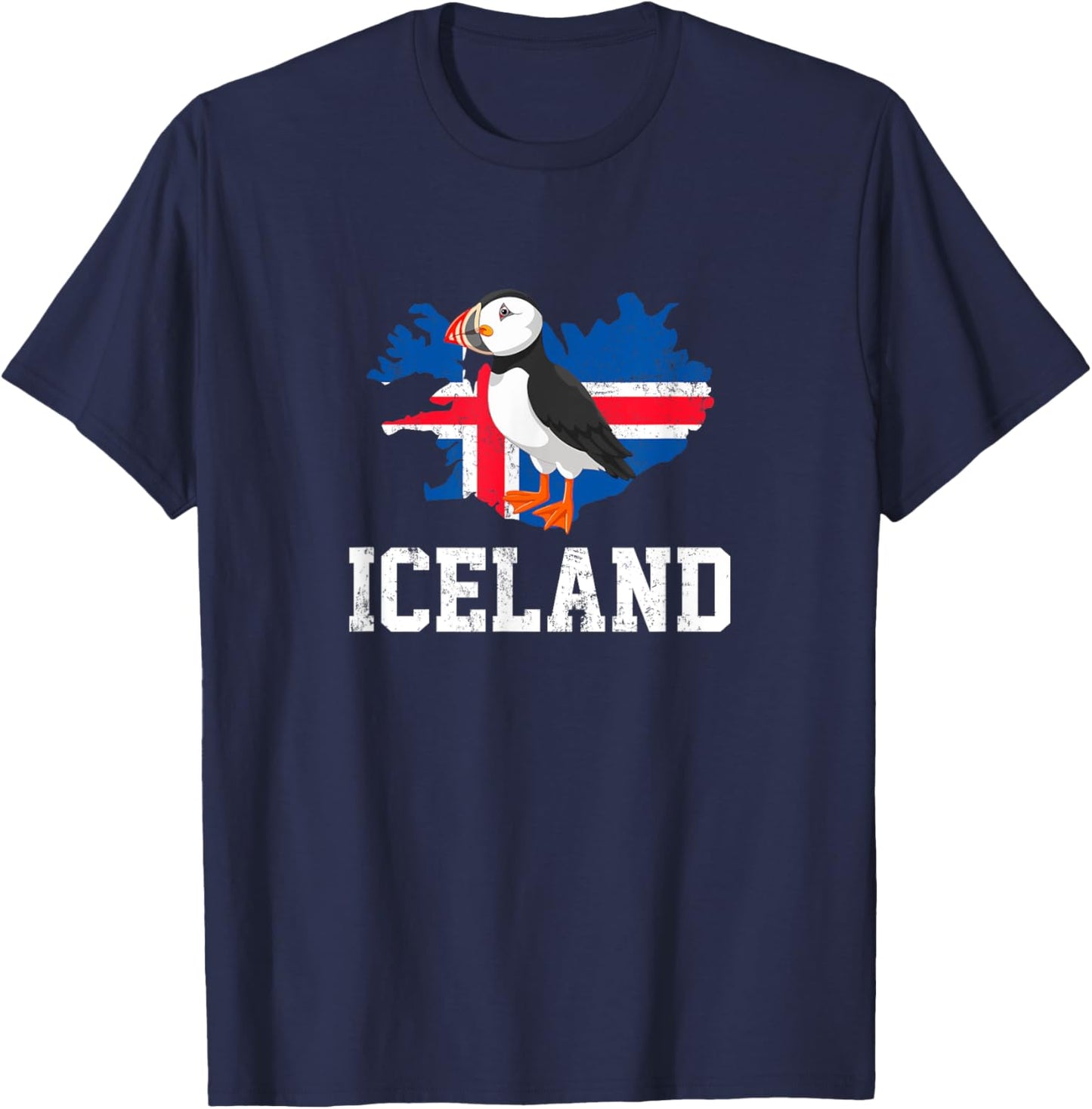 Iceland puffin, puffin T-Shirt - T-Shirt | Navy