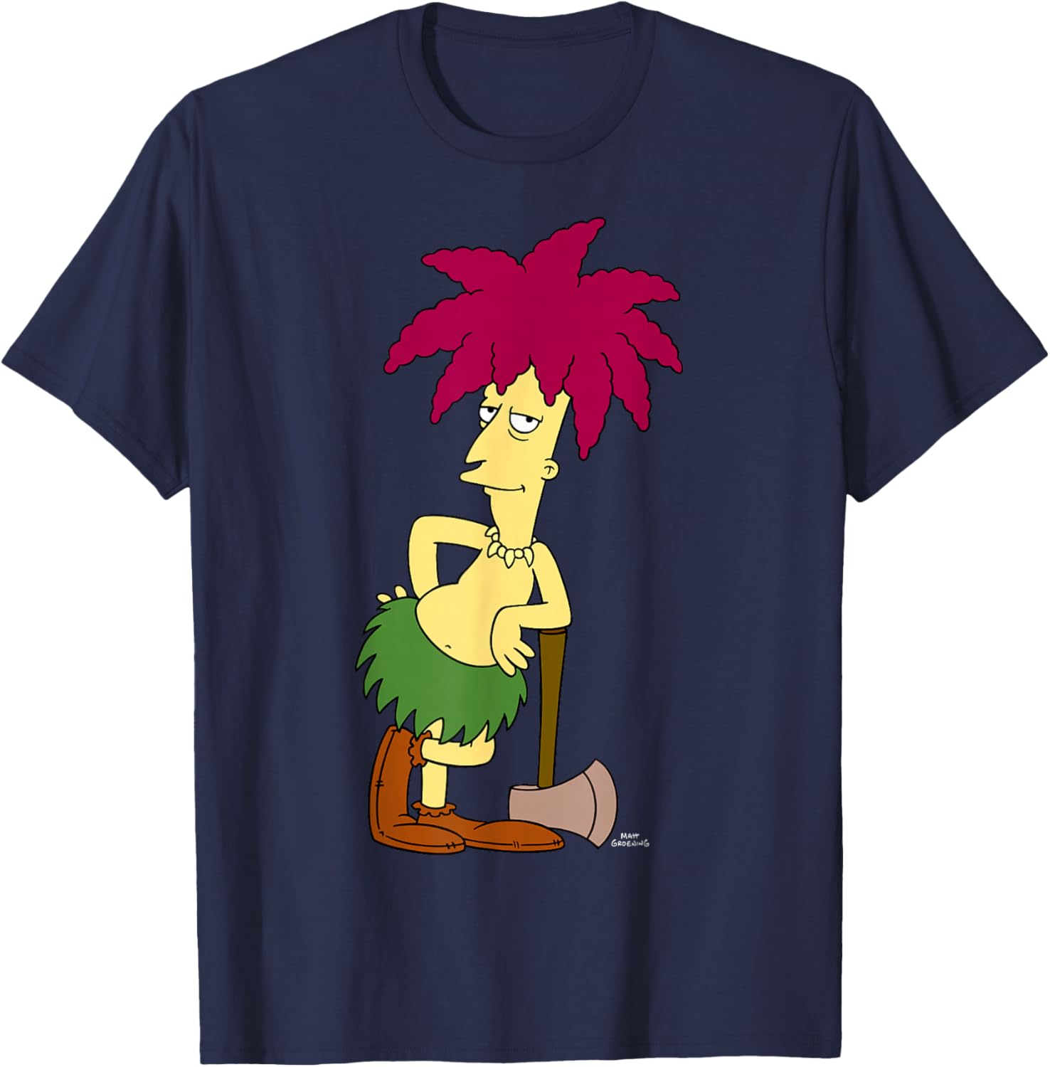 The Simpsons Sideshow Bob With Axe V1 T-Shirt - T-Shirt | Navy