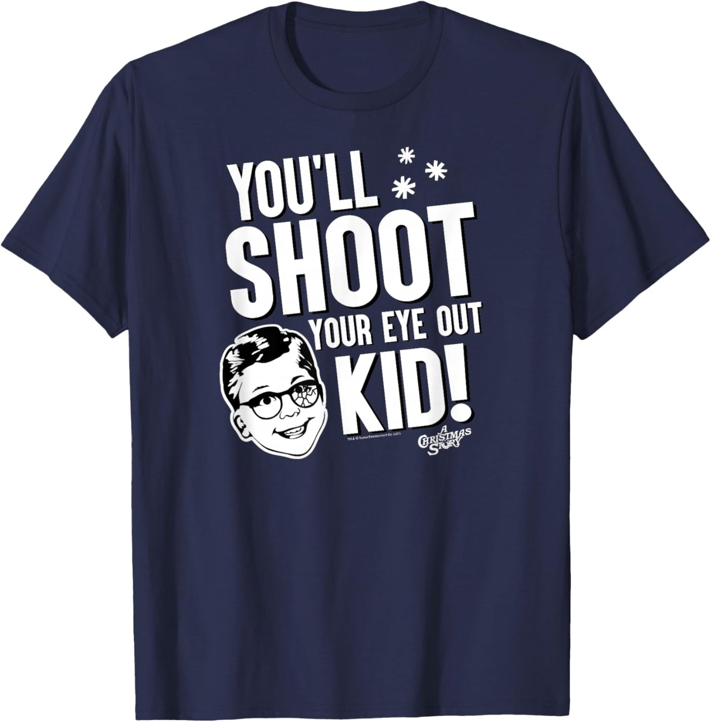 A Christmas Story You'll Shoot Your Eye Out Kid Holiday T-Shirt - T-Shirt | Navy