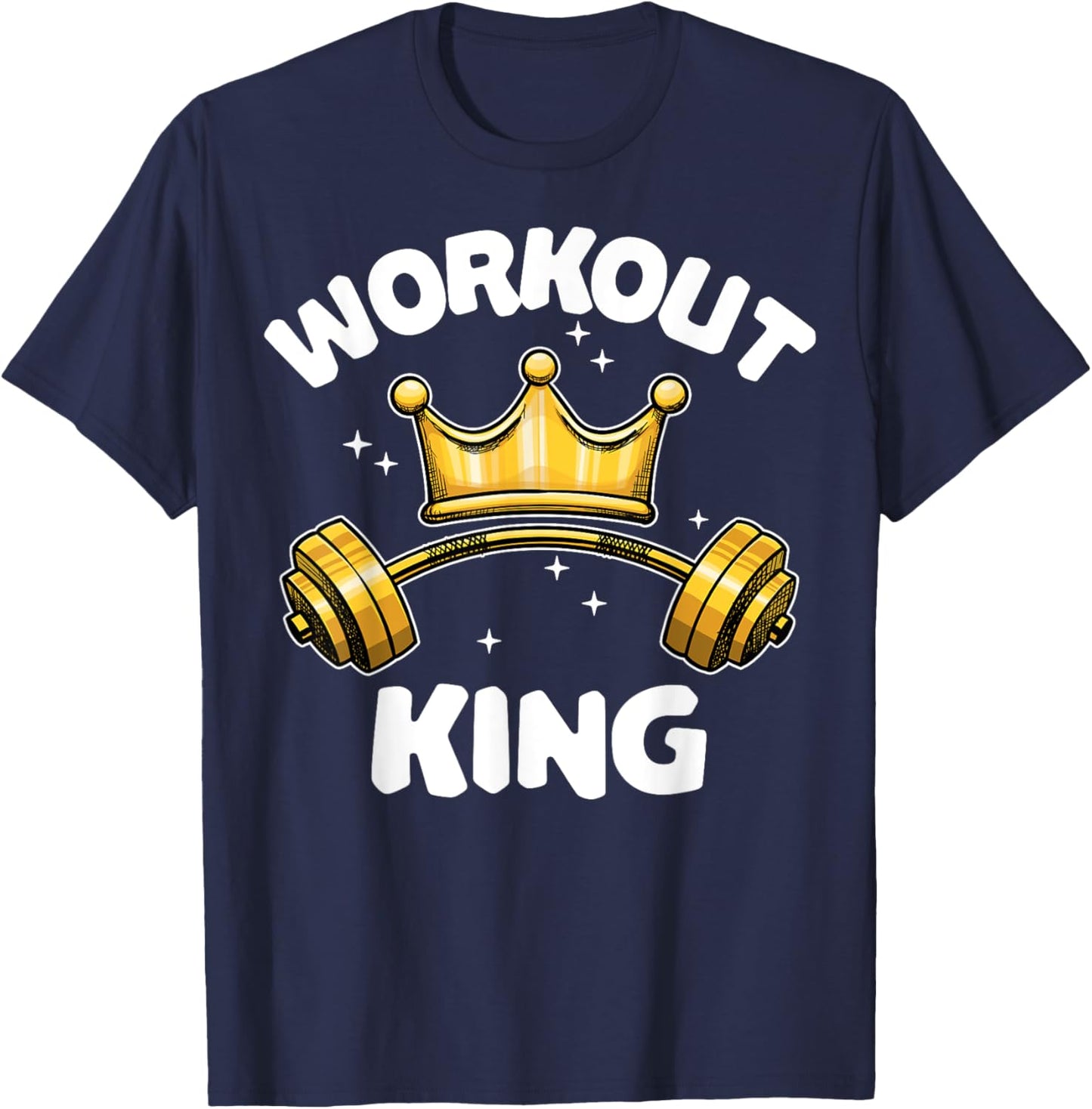Cool Workout King Partnerlook Team Fitness Training Gym T-Shirt - T-Shirt | Navy