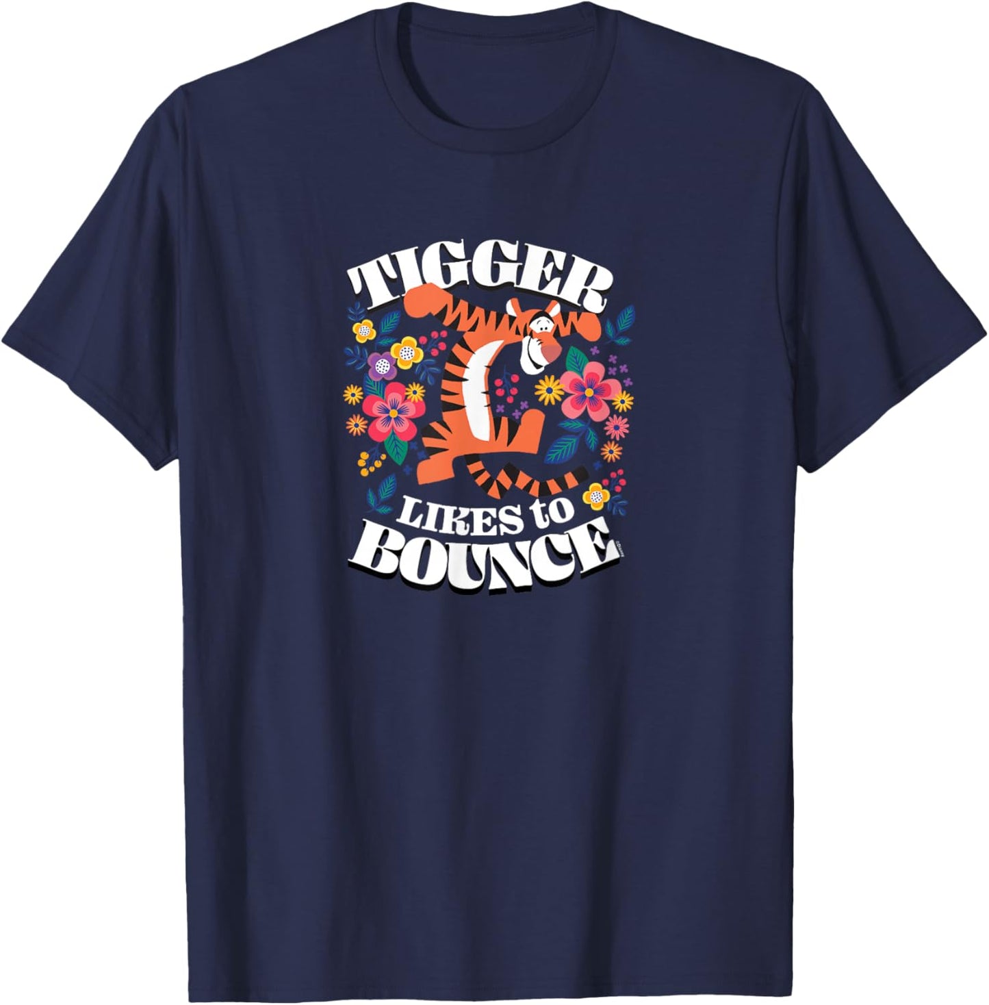 Winnie The Pooh - Tigger Likes to Bounce T-Shirt - T-Shirt | Navy