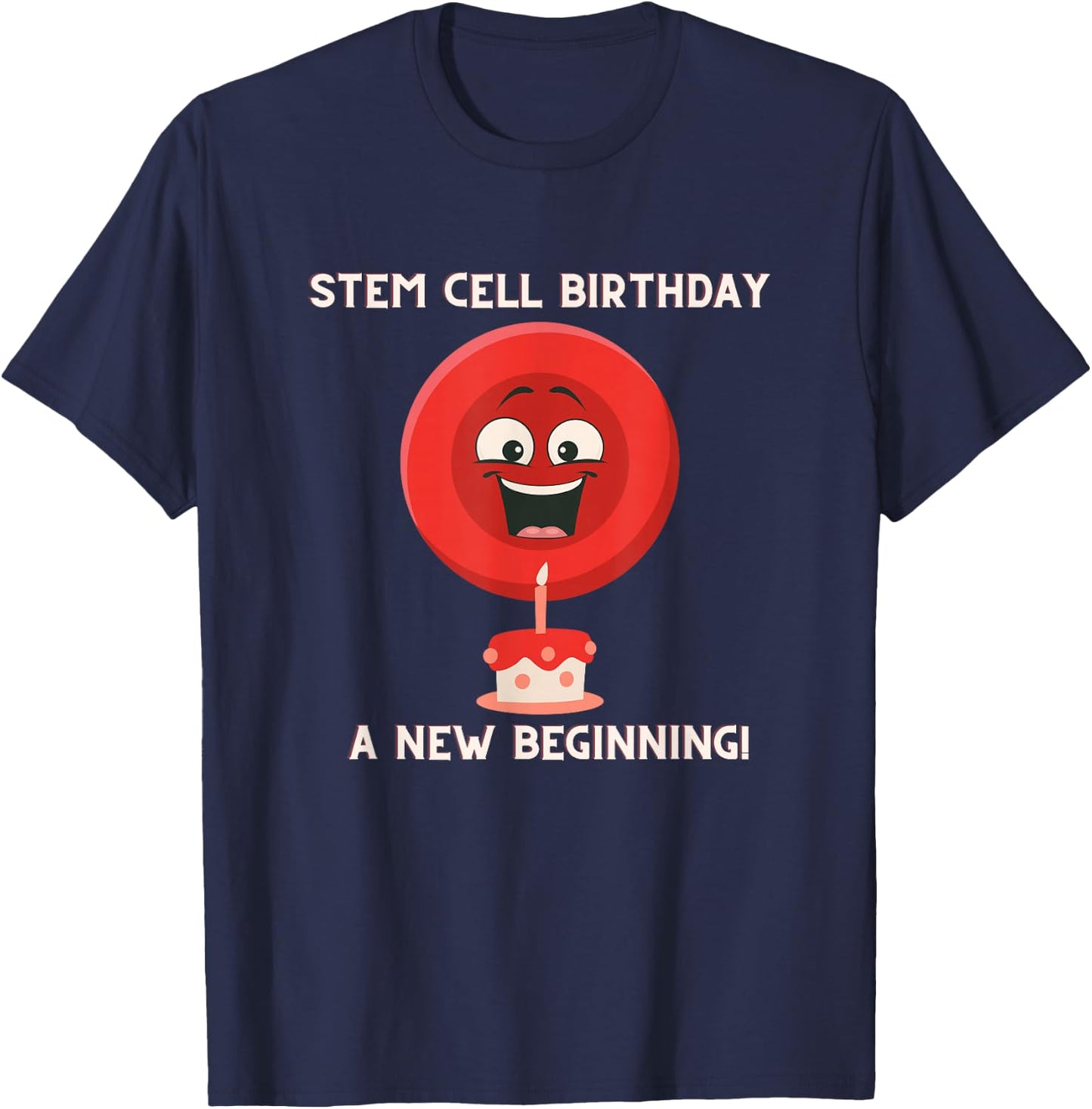 Stem Cell Transplant Survivor Cancer Fighter Tops, , Gear T-Shirt - T-Shirt | Navy
