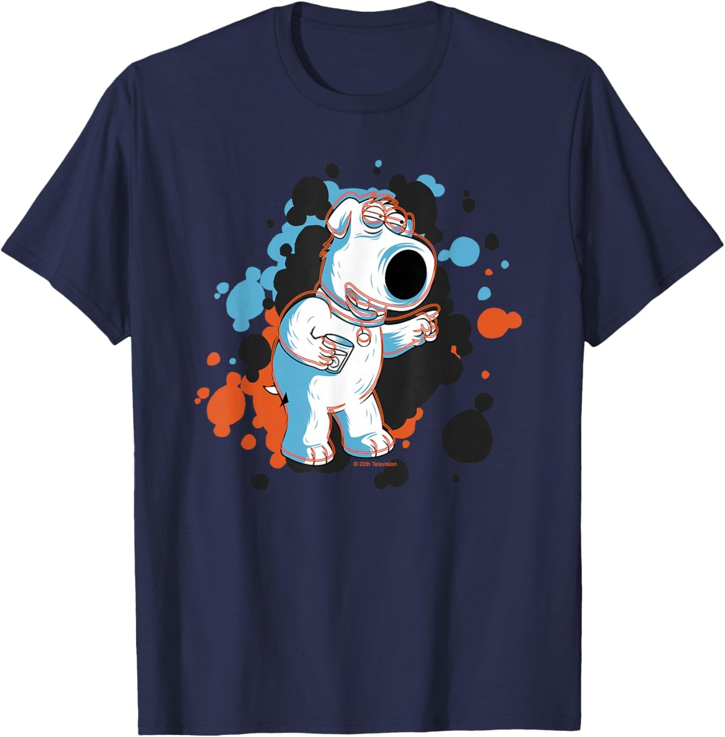 Family Guy Brian Social Butterfly T-Shirt - T-Shirt | Navy
