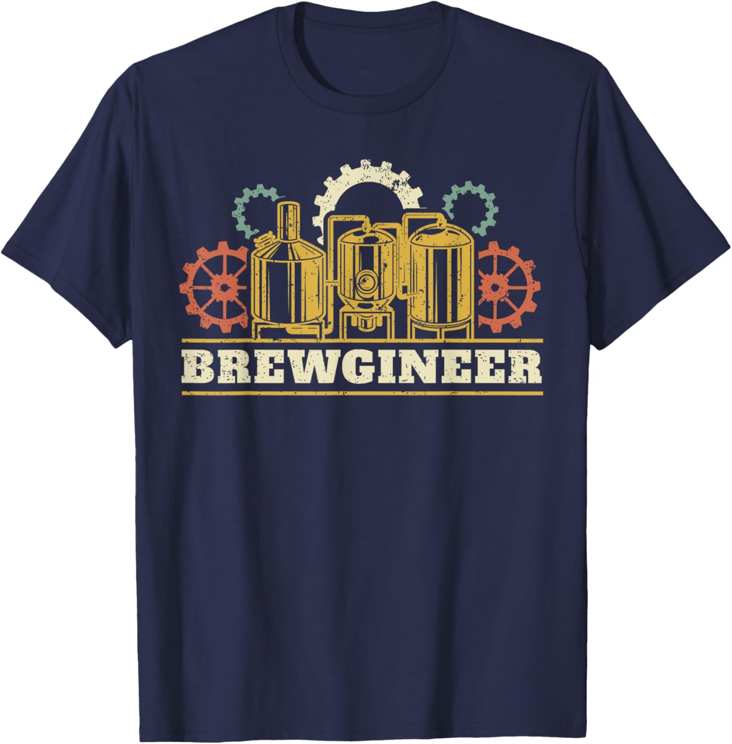 Brewgineer Beer Brewer Beergineer Homebrew T-Shirt - T-Shirt | Navy