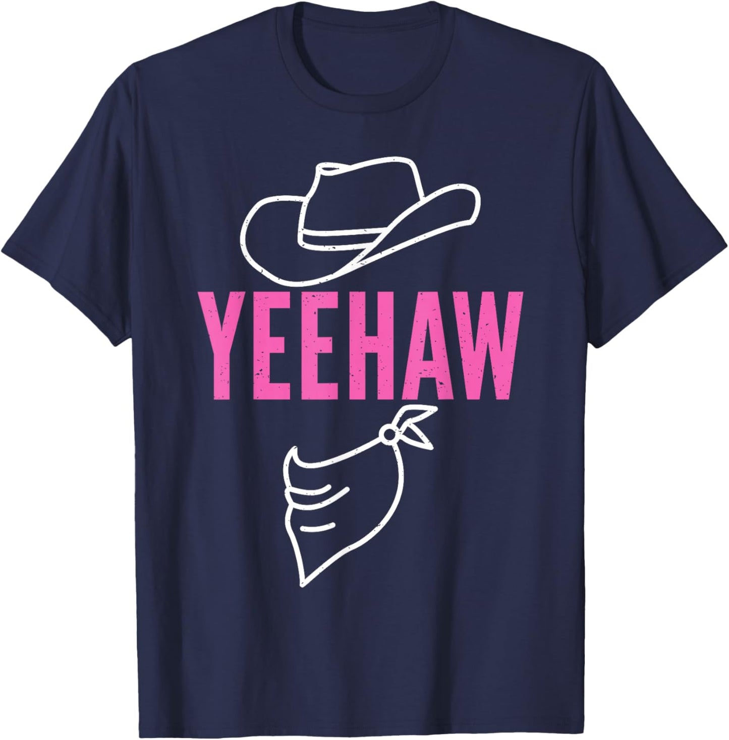 Yeehaw For Rodeo Cowgirl T-Shirt - T-Shirt | Navy