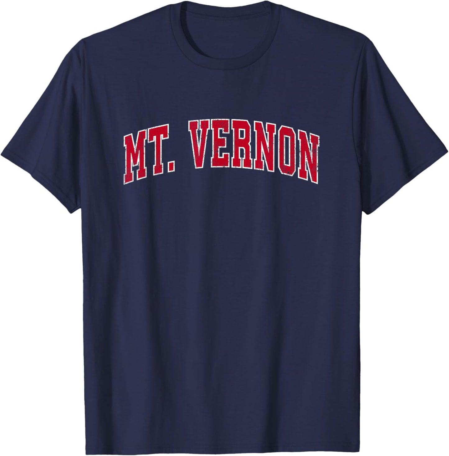 Mt. Vernon Illinois IL Vintage Sports Design Red Design T-Shirt - T-Shirt | Navy