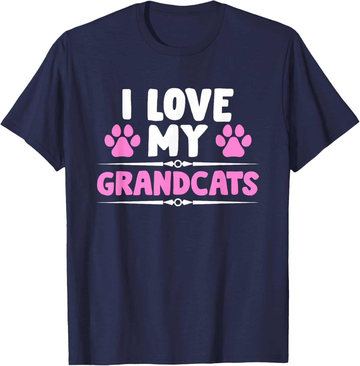 I love my Grandcats - Cat Lover Granddad Grandma Grandparent T-Shirt - T-Shirt | Navy