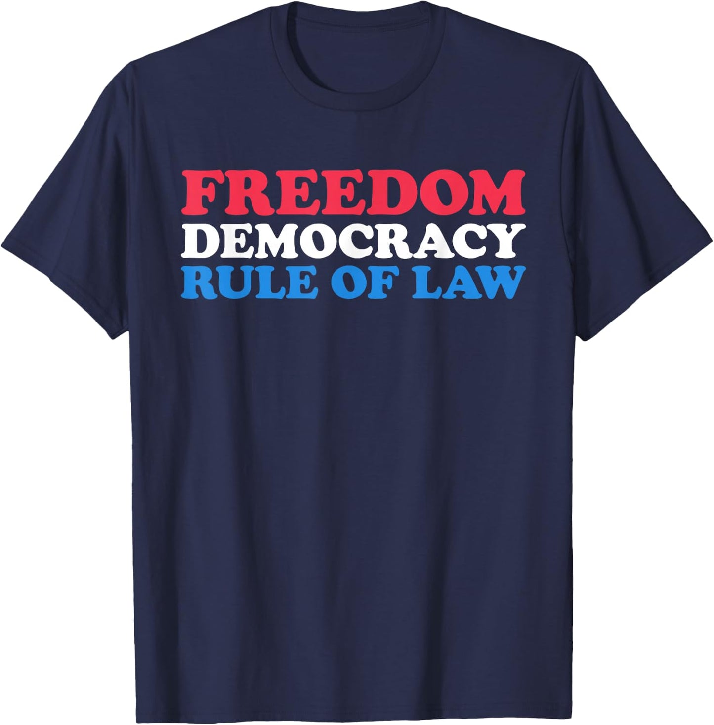 American Pride US Constitution Freedom Democracy Rule of Law T-Shirt - T-Shirt | Navy