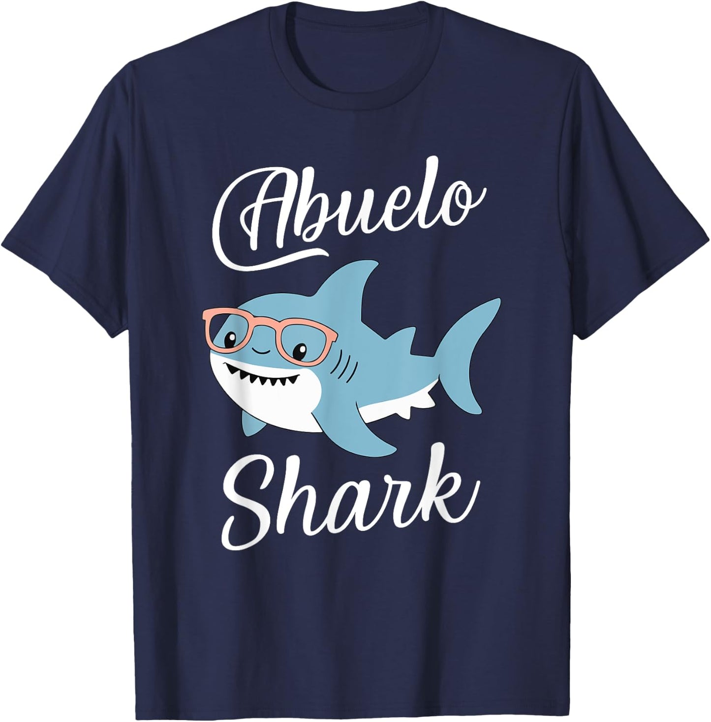 Abuelo Shark Funny Matching Family Grandpa T-Shirt - T-Shirt | Navy