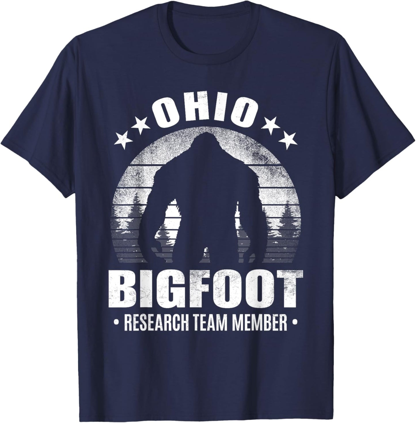 Ohio Bigfoot Research Team Member Sasquatch Sunset T-Shirt - T-Shirt | Navy