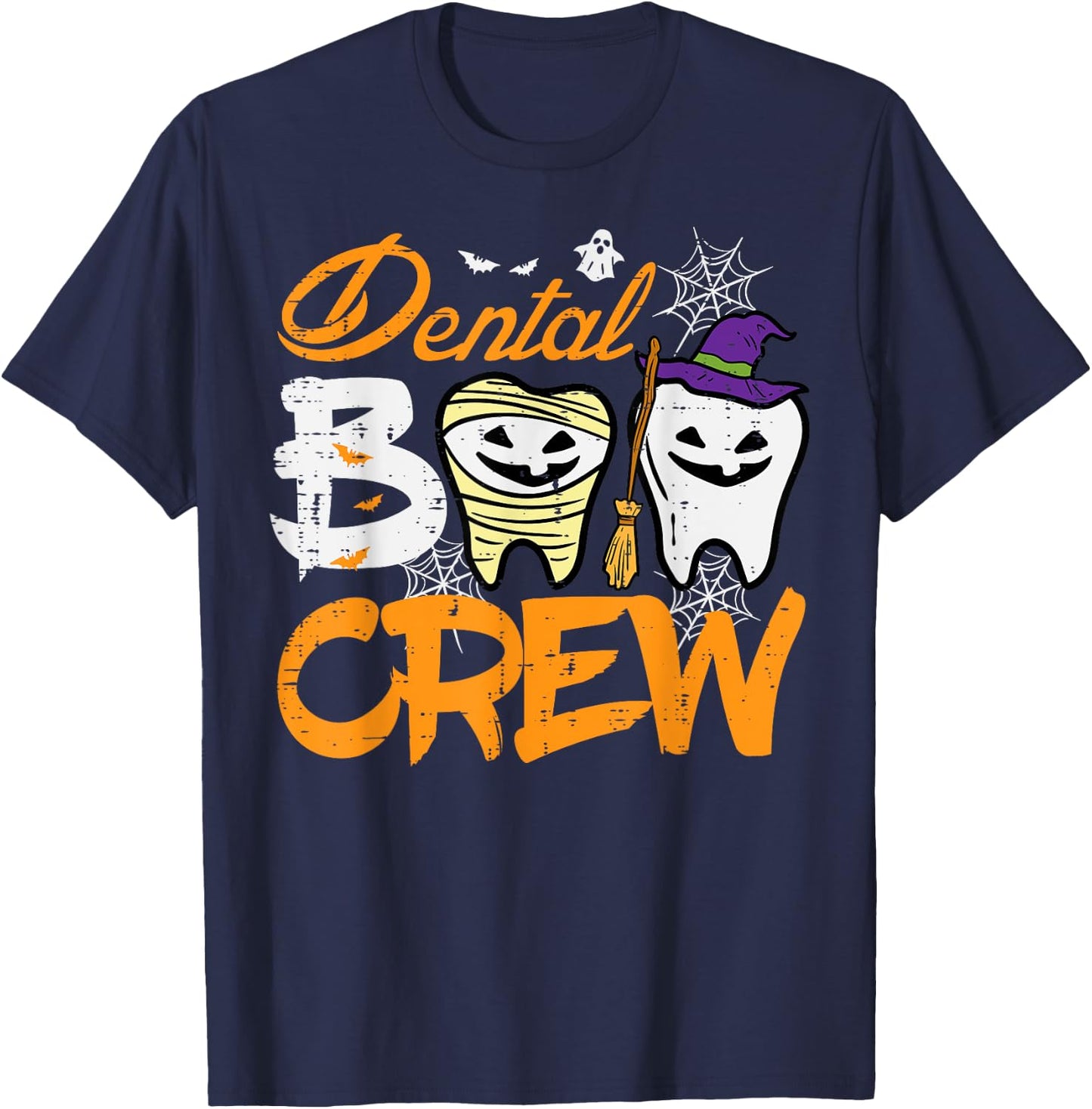Halloween Dental Boo Crew Dentist Costume Teeth Women Men T-Shirt - T-Shirt | Navy