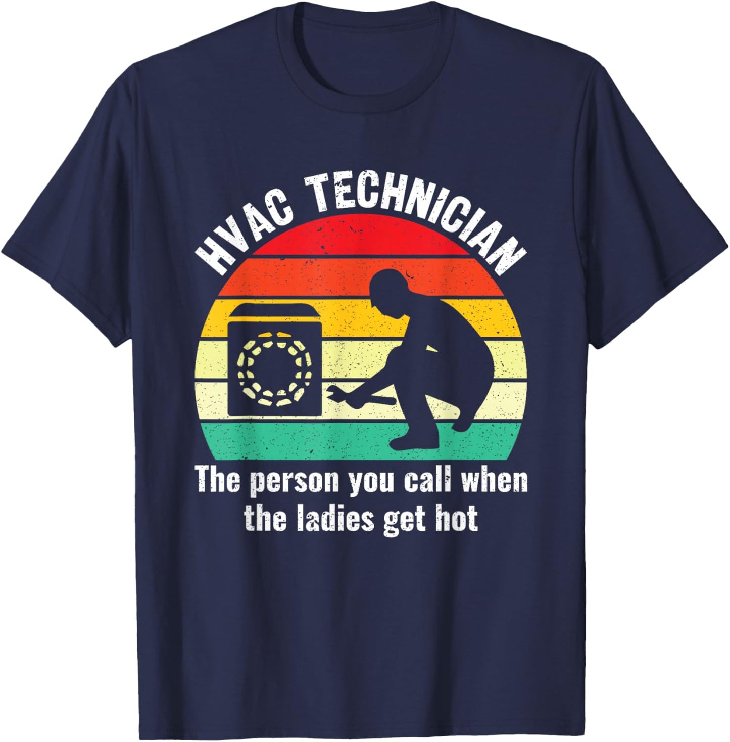 Funny HVAC Technician Definition HVAC Tech T-Shirt - T-Shirt | Navy