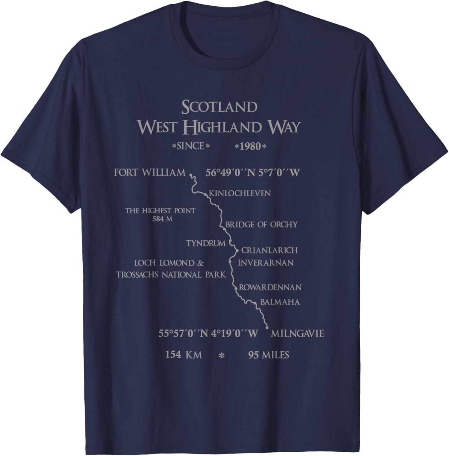 Scotland West Highland Way T-Shirt - T-Shirt | Navy