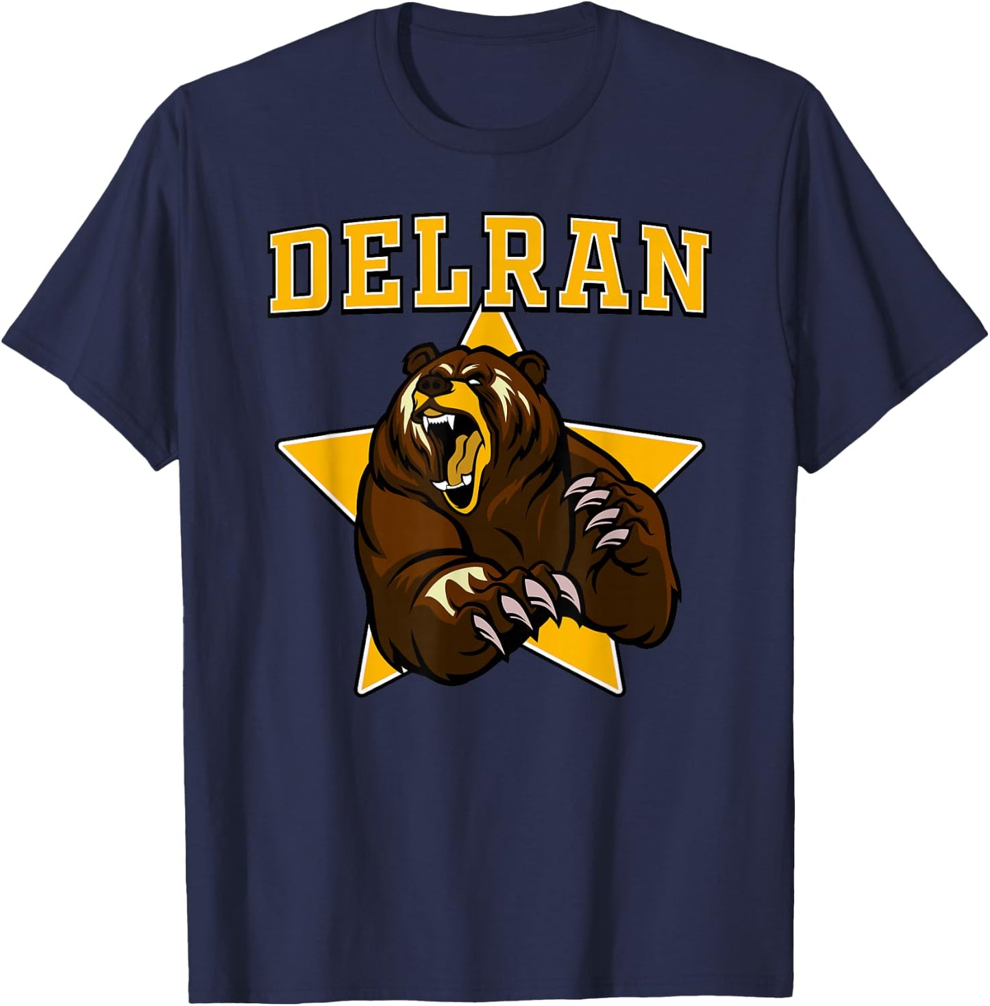 Delran Bears High School Team Spirit T-Shirt - T-Shirt | Navy