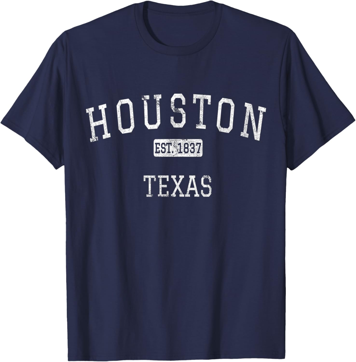 Houston Texas TX Vintage T-Shirt - T-Shirt | Navy