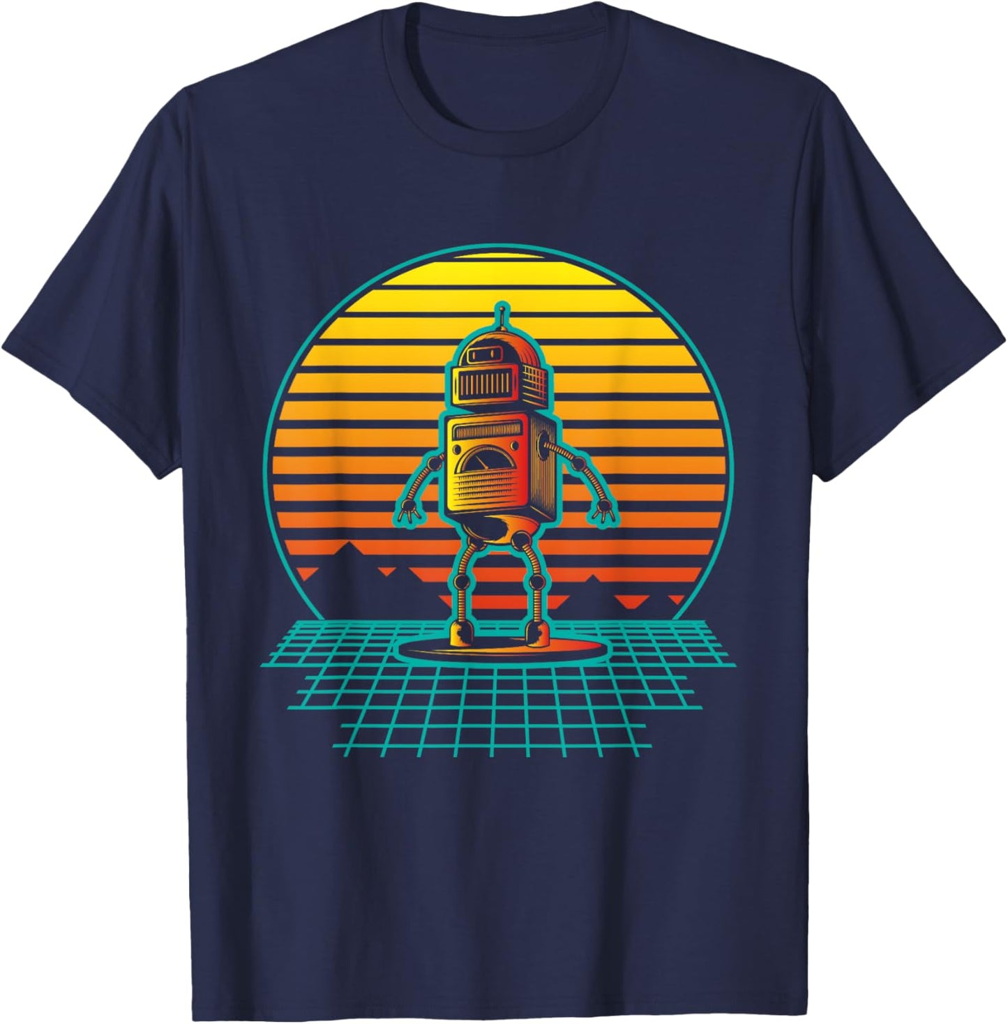 Retro Vintage Robot - Robots Robotics Engineer Engineering T-Shirt - T-Shirt | Navy