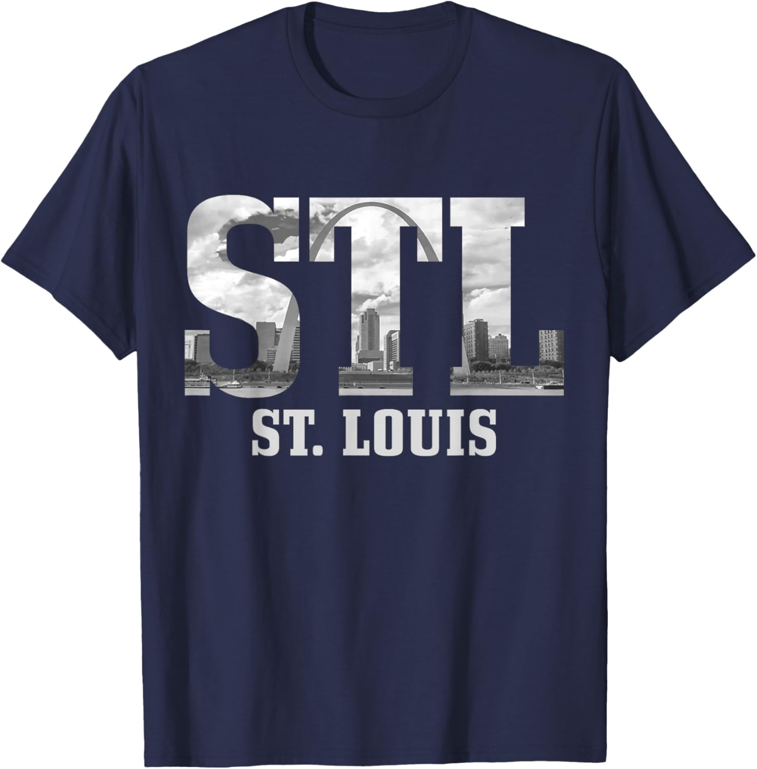 St. Louis STL Skyline Pride Missouri Vintage T-Shirt - T-Shirt | Navy