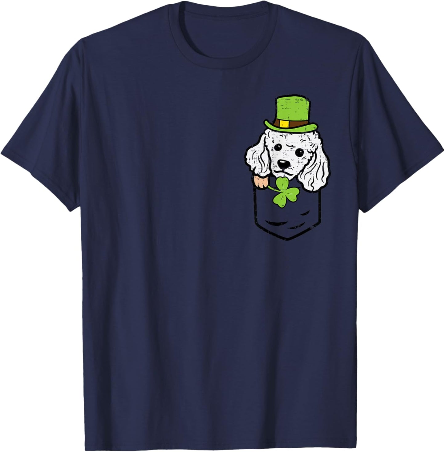 Irish Pocket Poodle Dog Saint Paddys St Patricks Day Women T-Shirt - T-Shirt | Navy