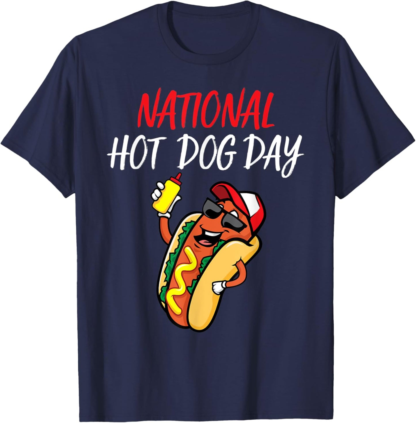 National Hot Dog Day T-Shirt - T-Shirt | Navy